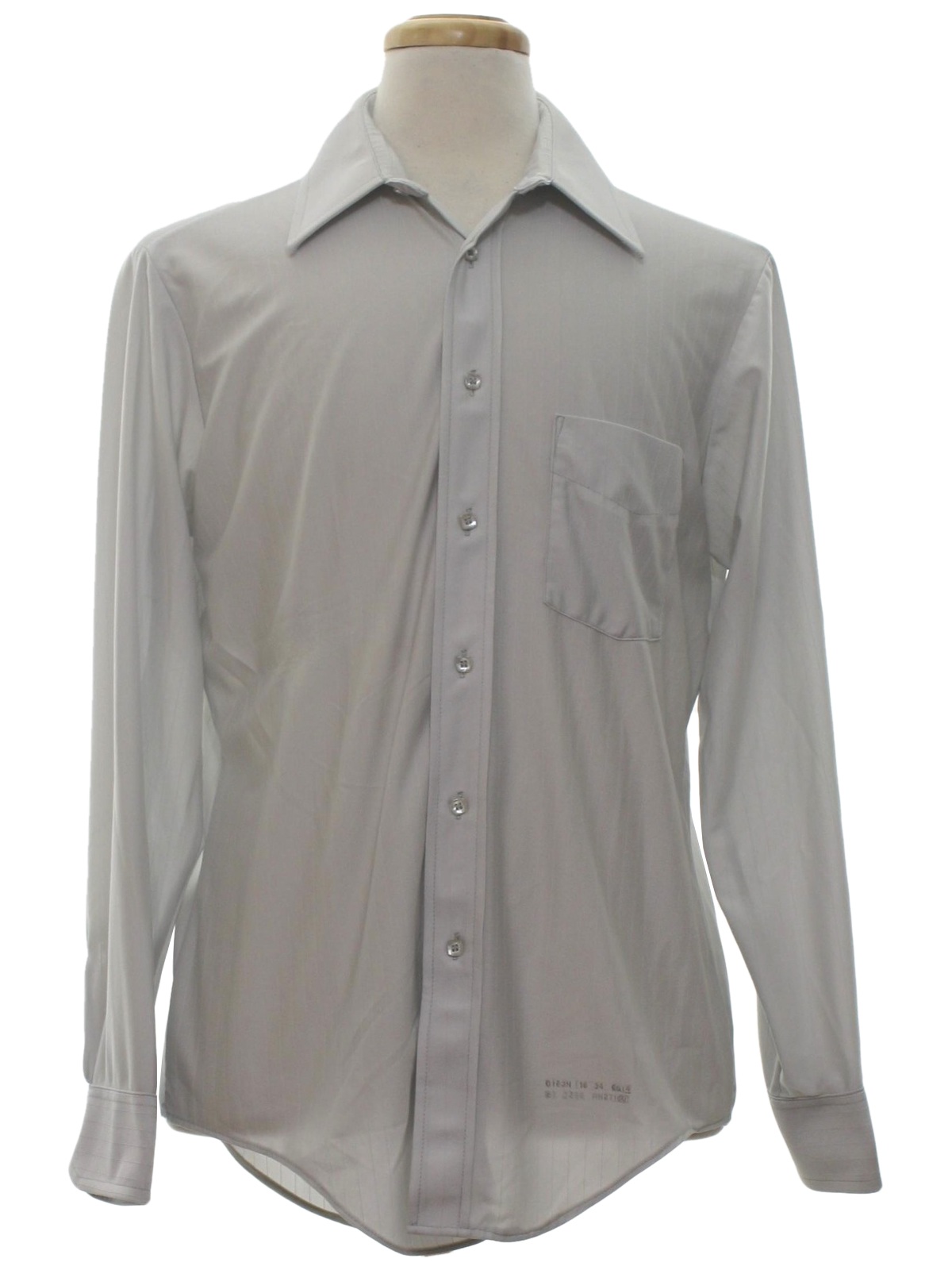 Vintage JCPenney Eighties Shirt: 80s -JCPenney- Mens soft grey, qiana ...