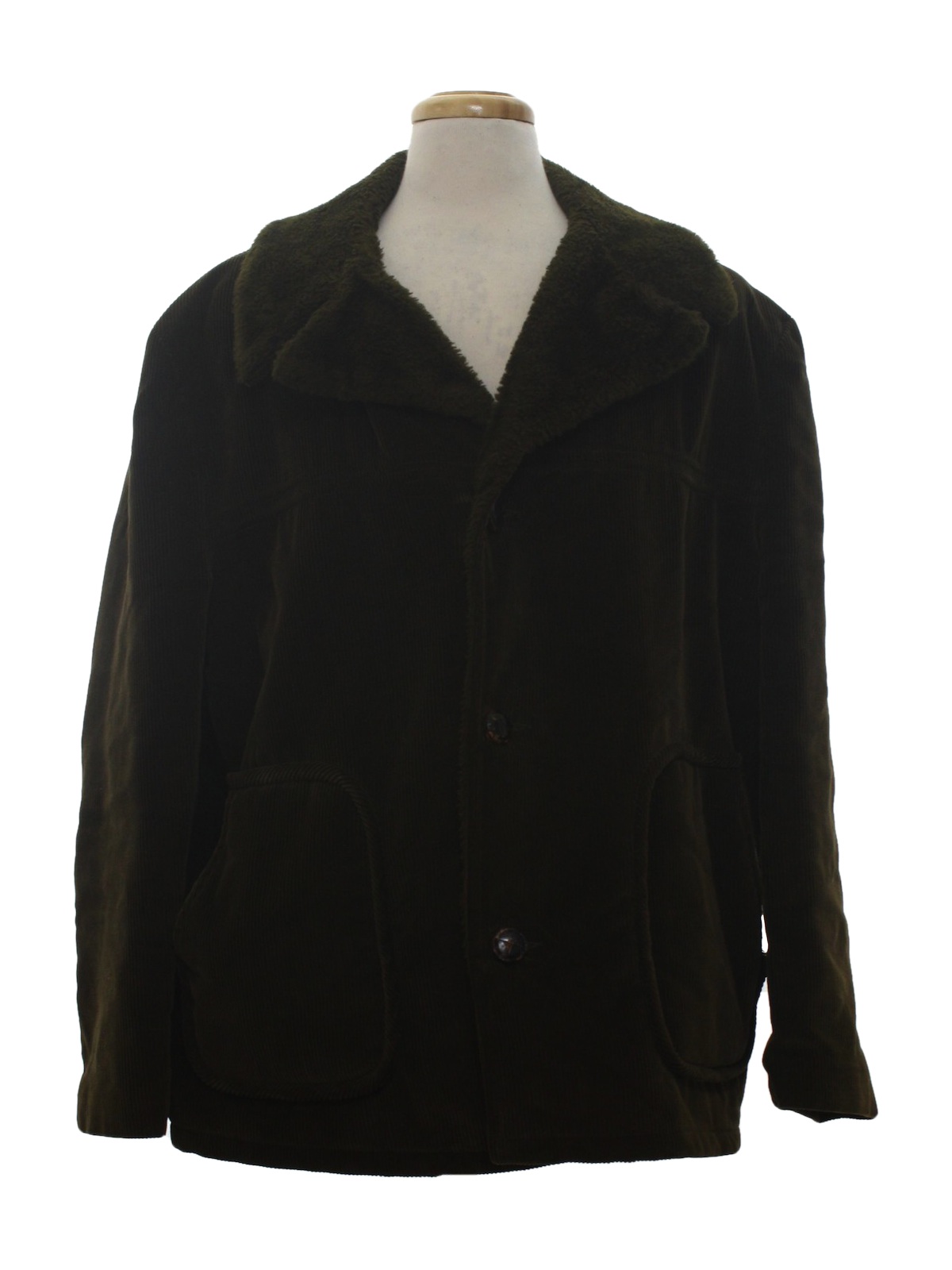 1960's Jacket (Towncraft): Late 60s -Towncraft- Mens dark olive green ...