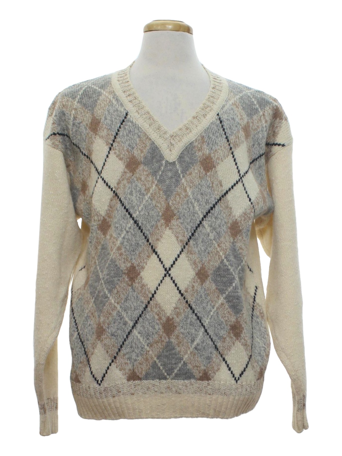 Gant 80's Vintage Sweater: 80s -Gant- Mens winter white background ...