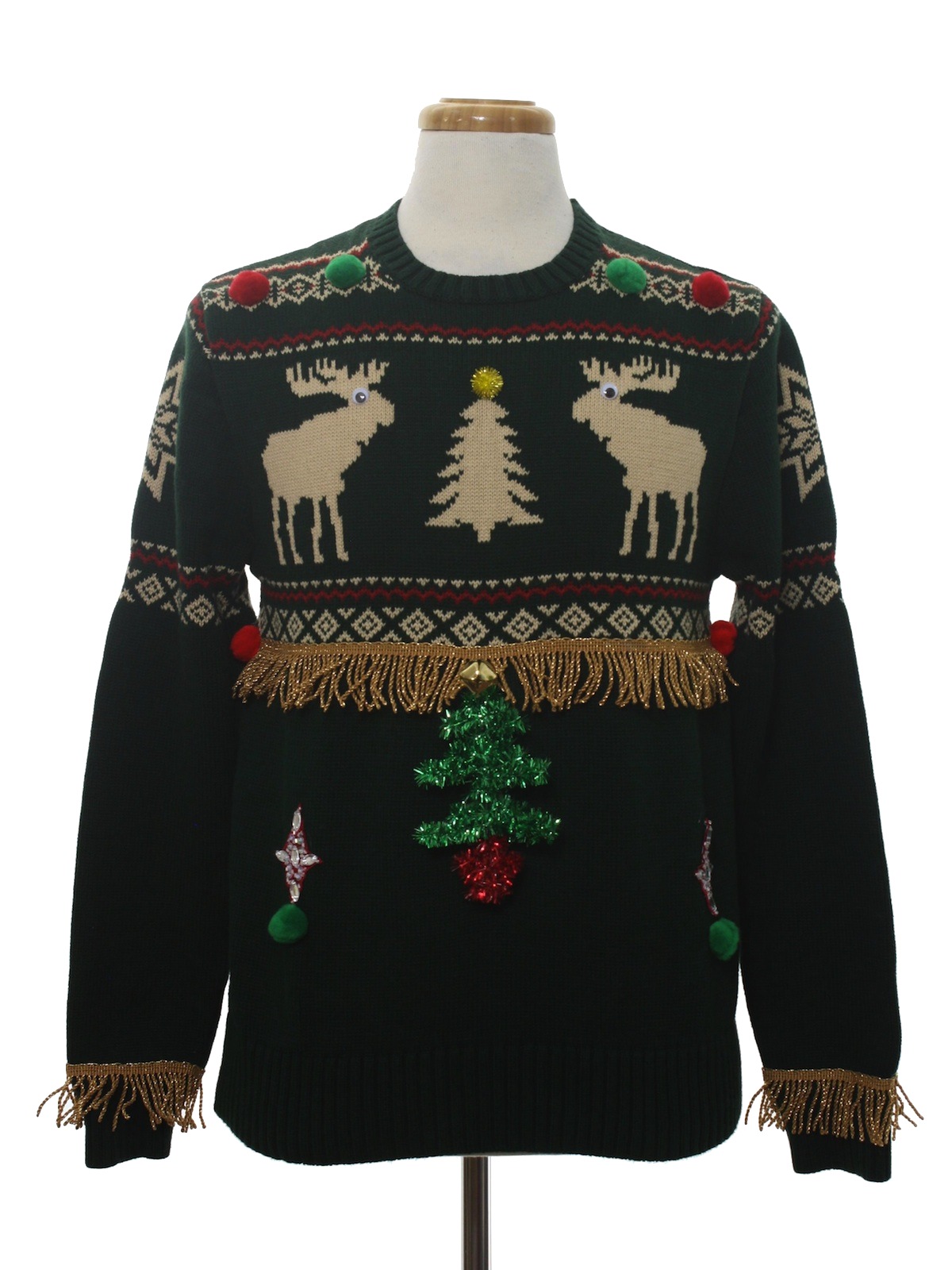 Mens Hand Embellished Ugly Christmas Sweater: -American Living- Mens ...