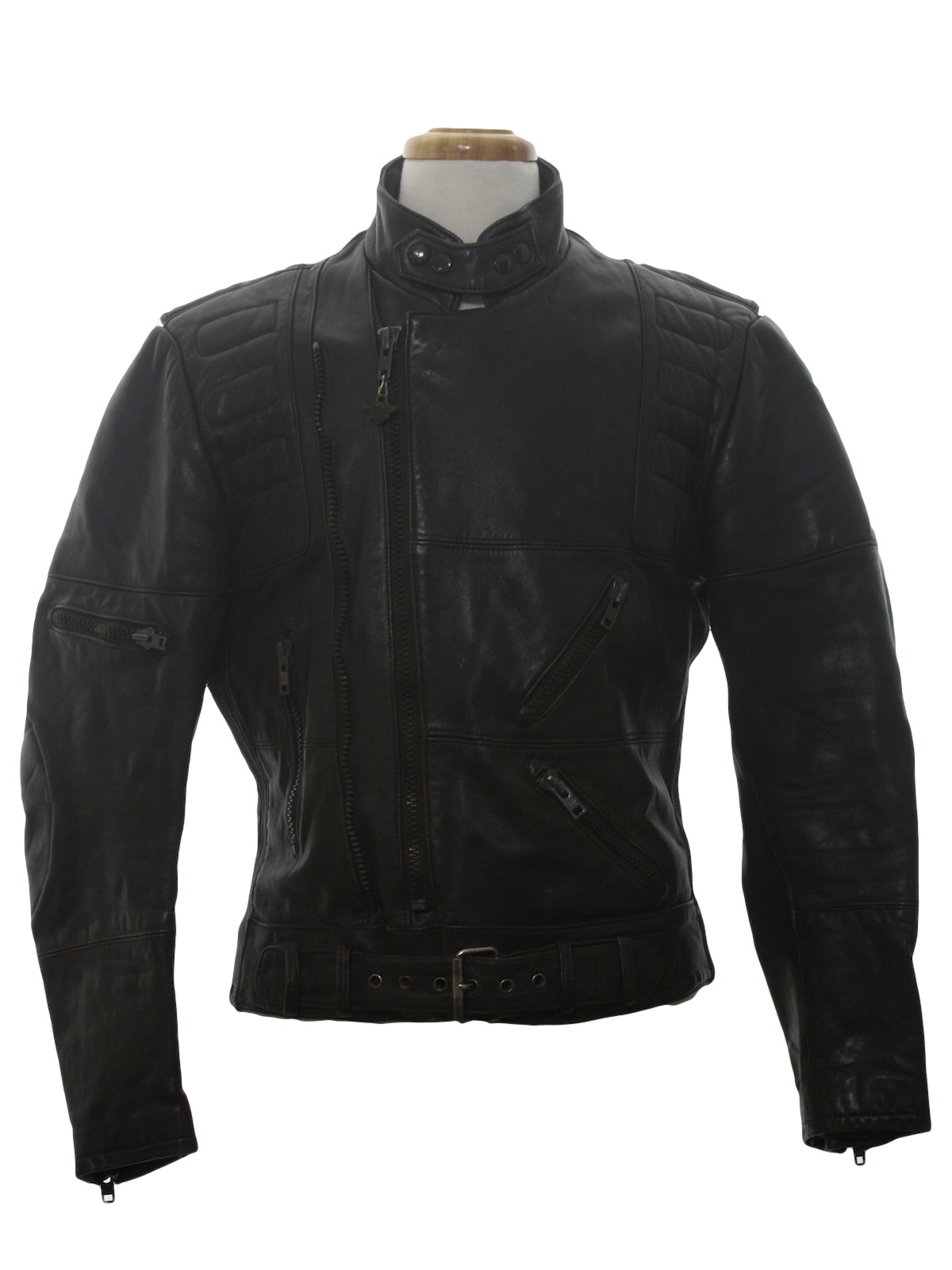 1970 S Hein Gericke For Harley Davidson Mens Cafe Racer Style Leather Motorcycle Jacket