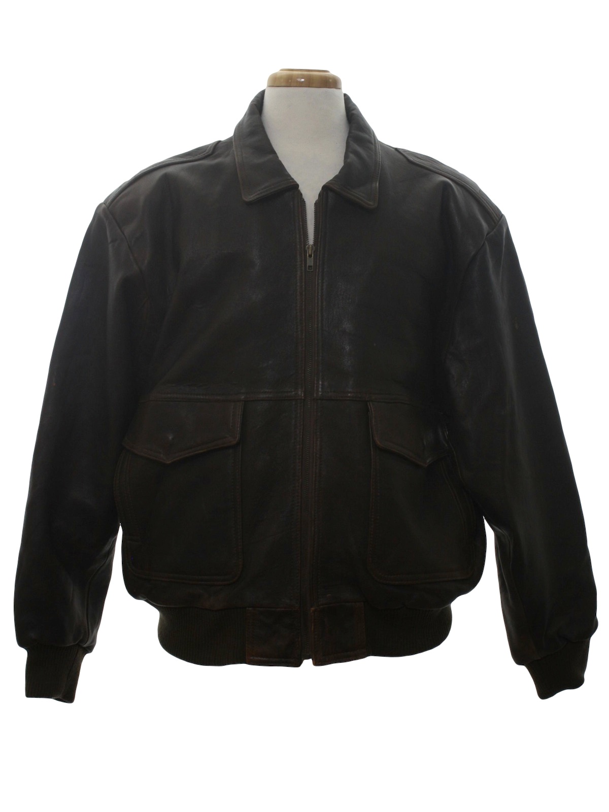 80s Vintage Nak Leather Jacket: 80s -Nak- Mens soft