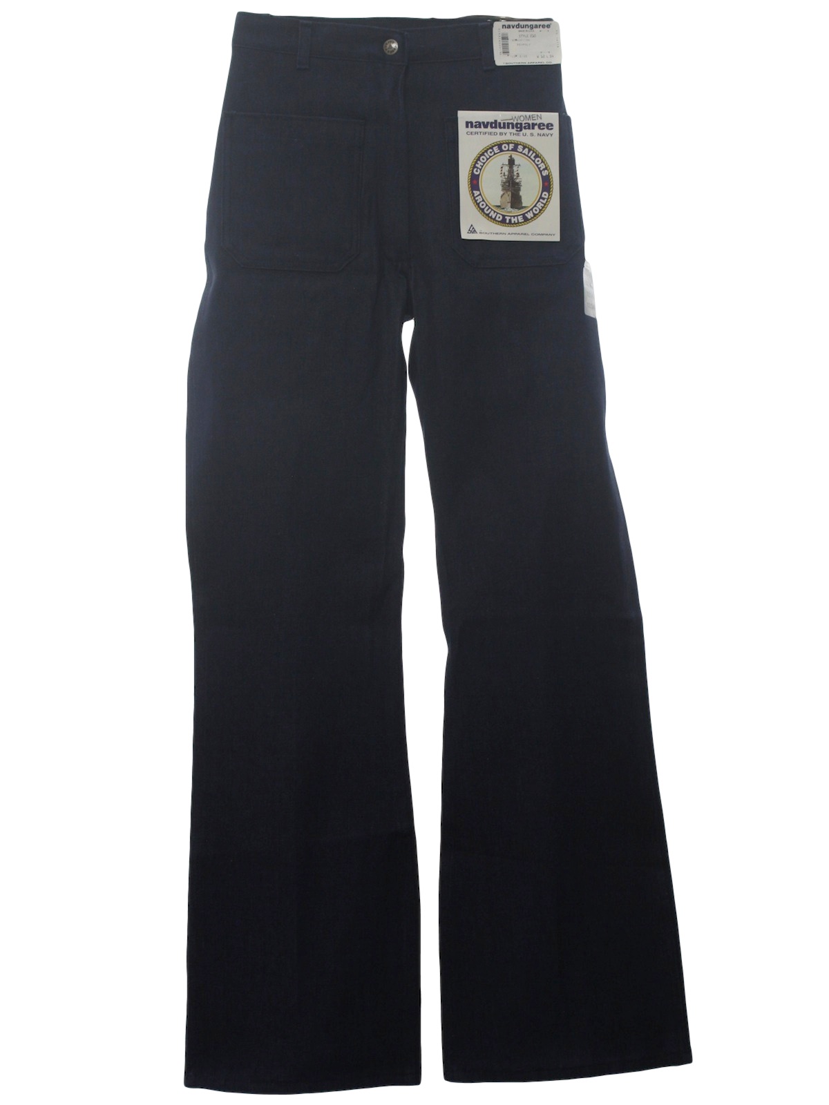 Seventies Vintage Bellbottom Pants: 70s style -Navdungaree- Womens dark ...