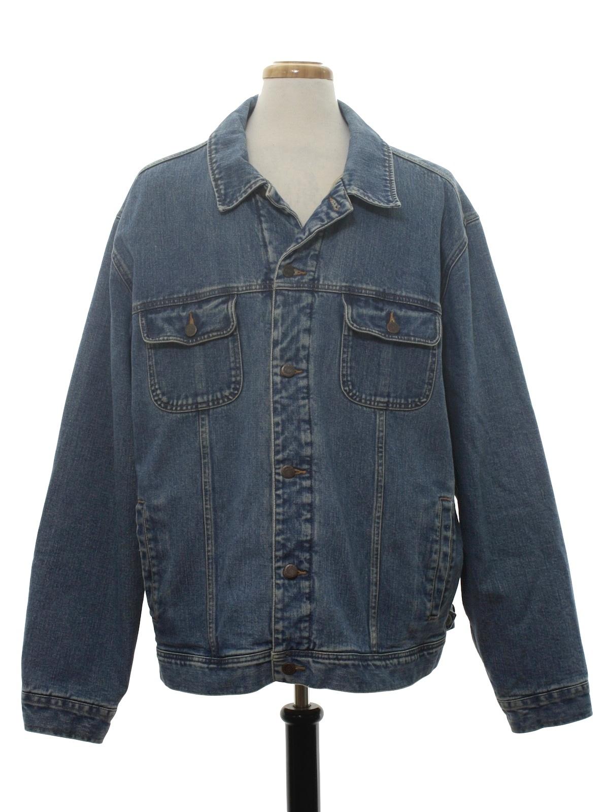 Vintage Eddie Bauer Nineties Jacket: 90s -Eddie Bauer- Mens faded blue ...