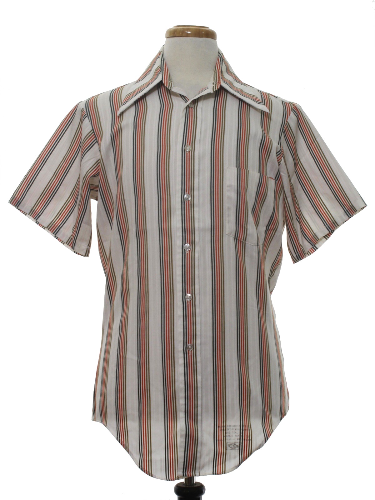 Seventies Vintage Print Disco Shirt: 70s -Arrow- Mens white background ...