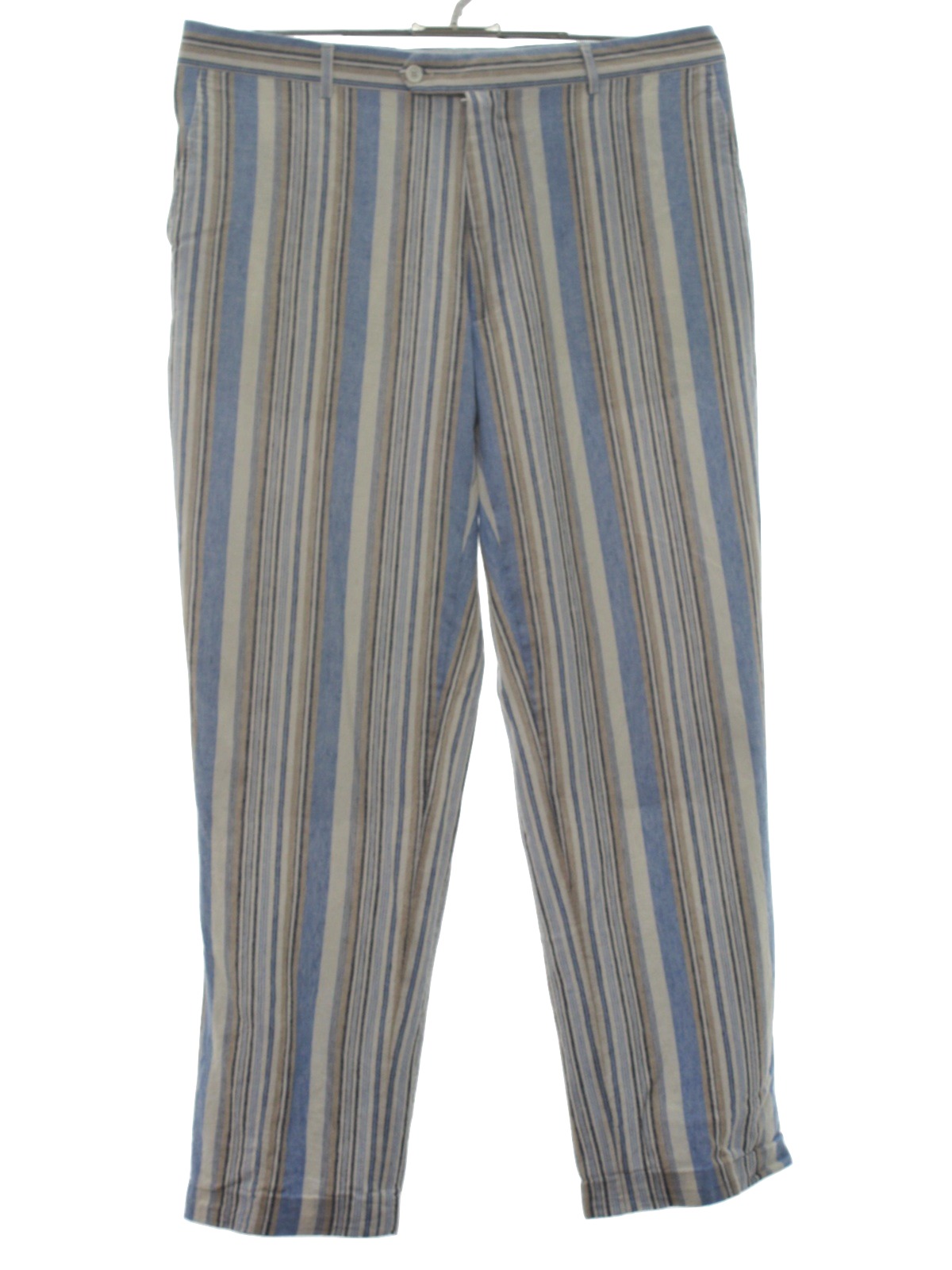 80's Brioni Pants: 80s -Brioni- Mens cream background with shaded blue ...