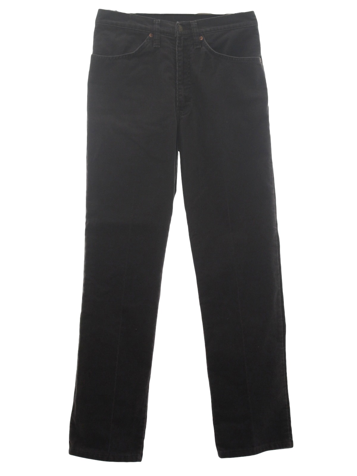 Vintage 80s Pants: 80s -Plain Pockets- Mens charcoal gray cotton ...