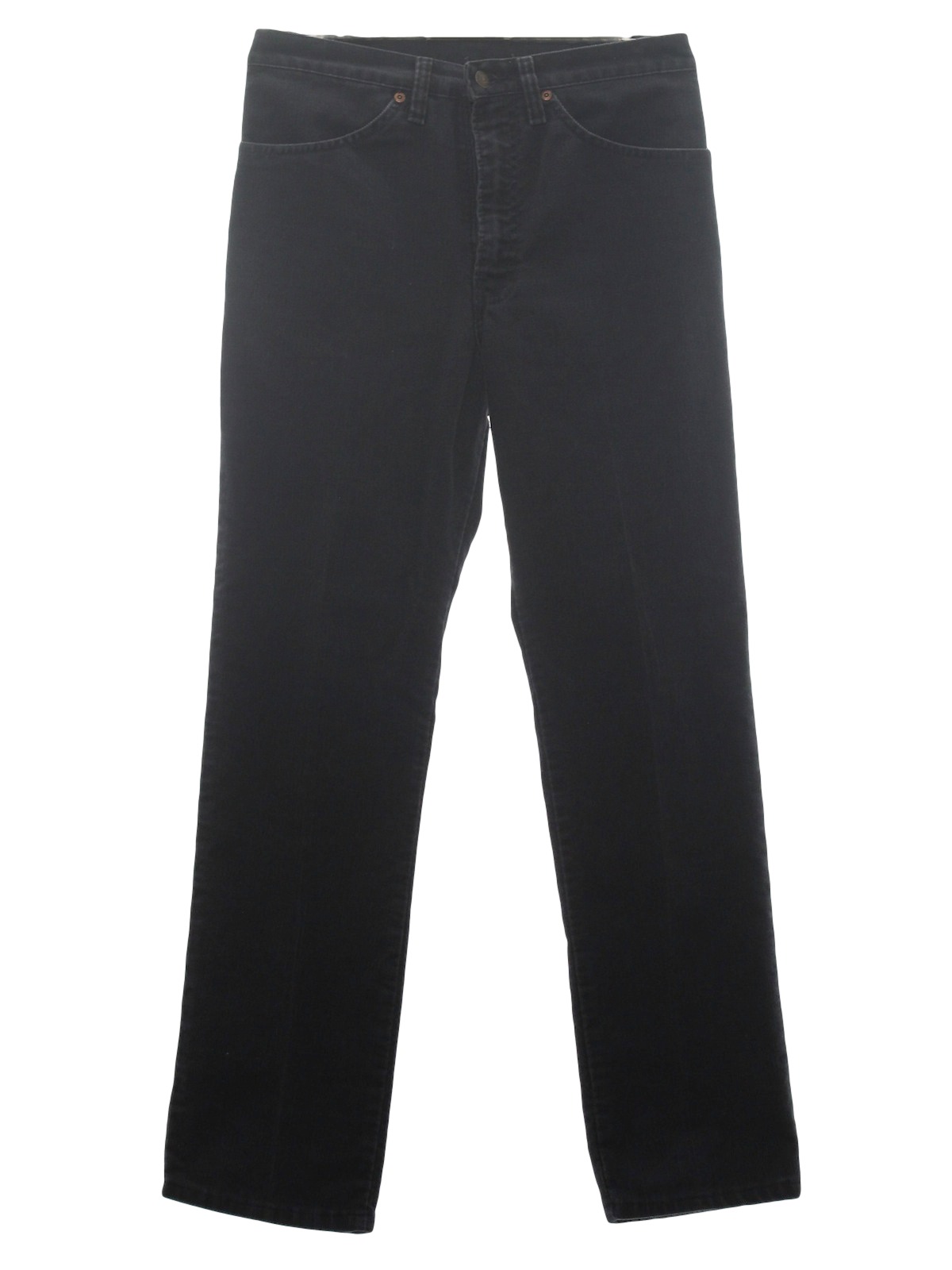 Retro 80's Pants: 80s -Plain Pockets- Mens black cotton polyester ...