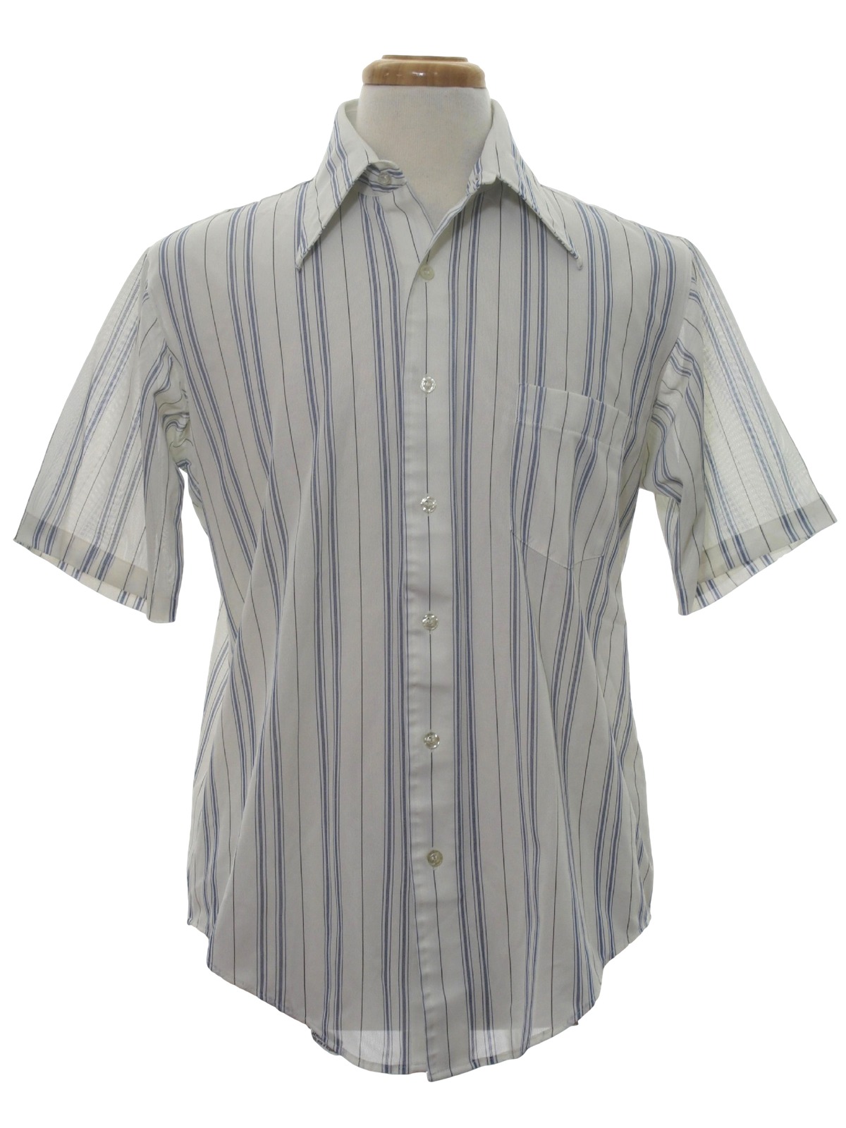 1970's Vintage Van Heusen Shirt: 70s -Van Heusen- Mens white background ...
