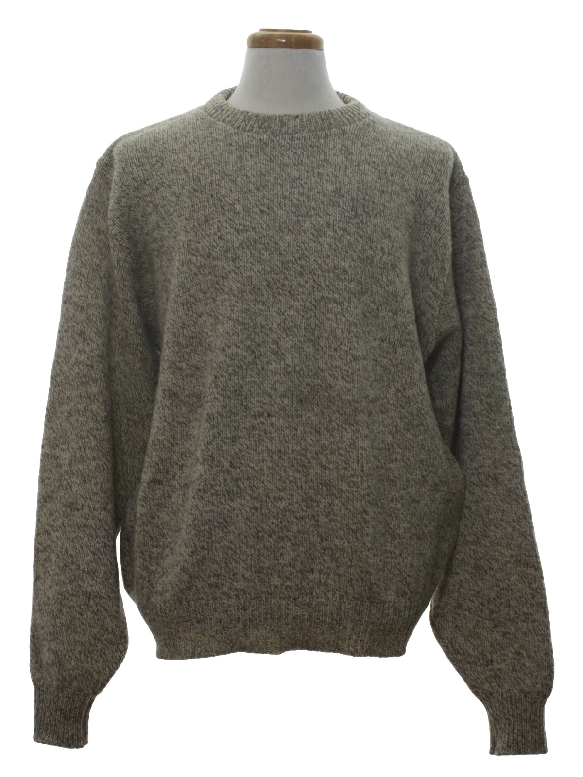Lands End Eighties Vintage Sweater: 80s -Lands End- Mens heathered off ...