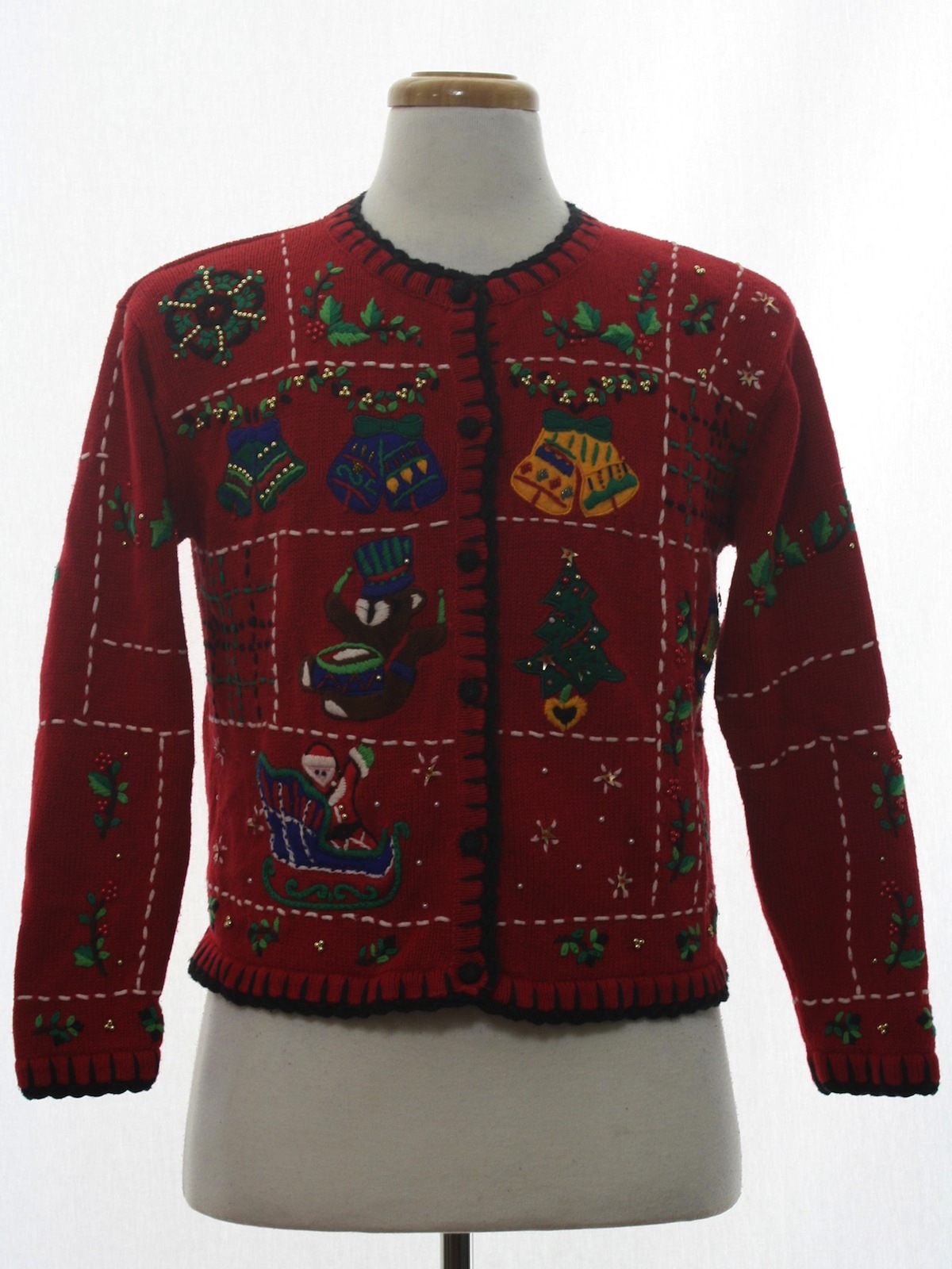 Womens Ugly Christmas Sweater: -Designer Originals Studio- Womens red ...