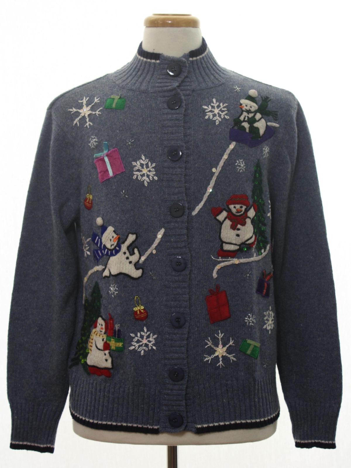 Ugly Christmas Sweater: -Reference Point- Unisex hazy blue background ...