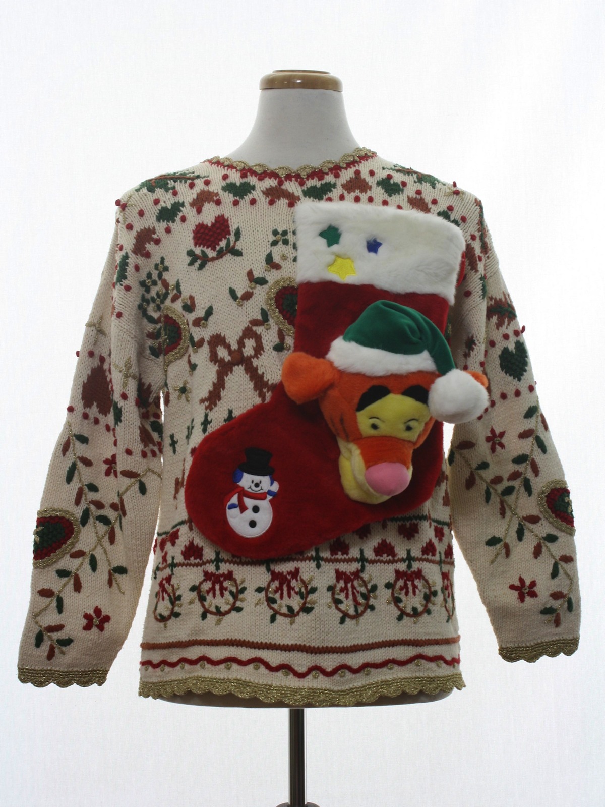 1980's Musical Hand Embellished Ugly Christmas Vintage Sweater: 80s ...