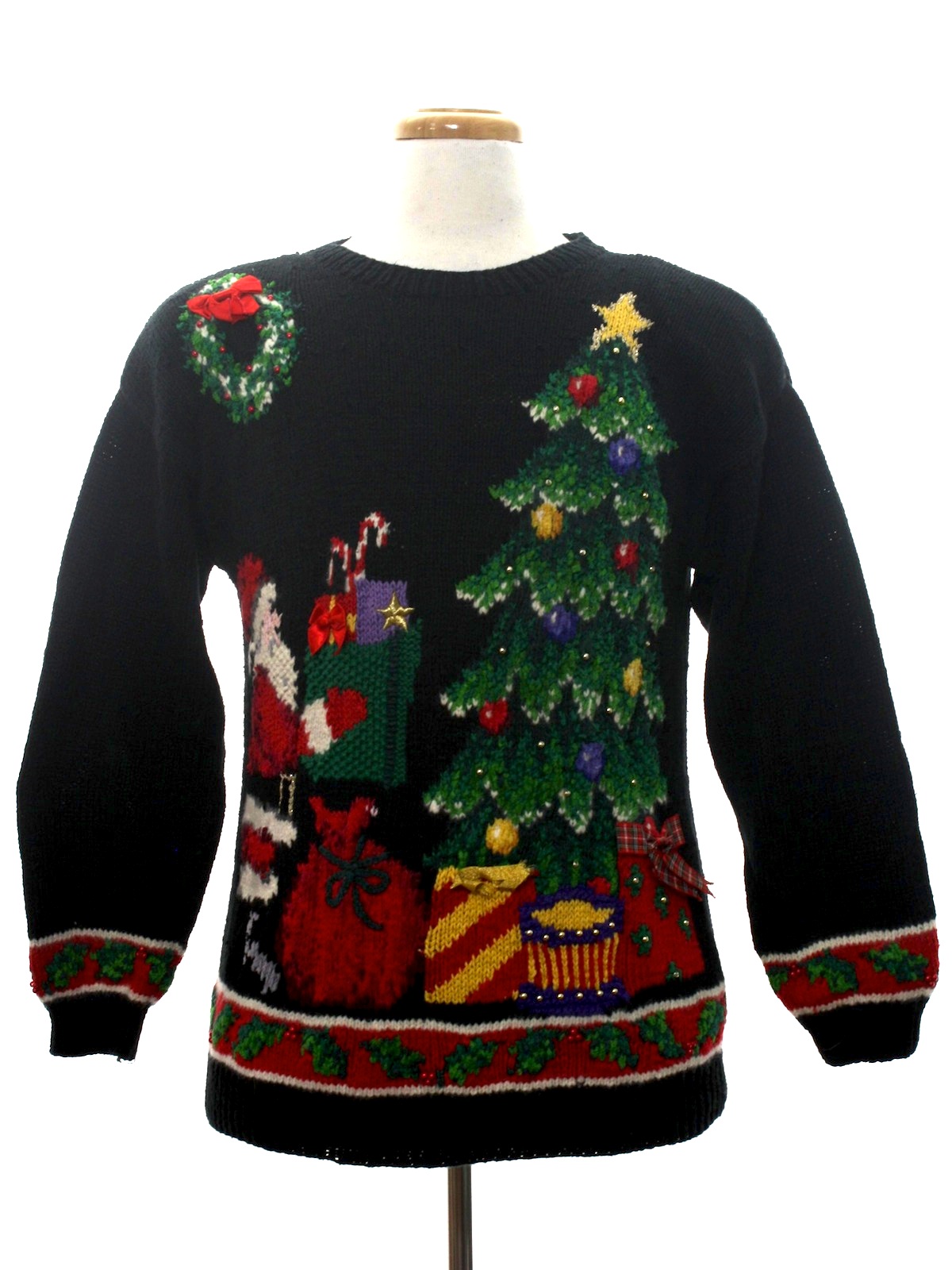 1980s Ugly Christmas Sweater: 90s authentic vintage -Marisa Christina ...
