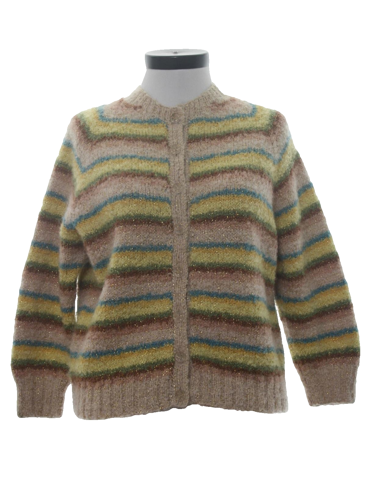 Retro 70s Sweater (Hand Knit) : 70s -Hand Knit- Womens beige taupe ...