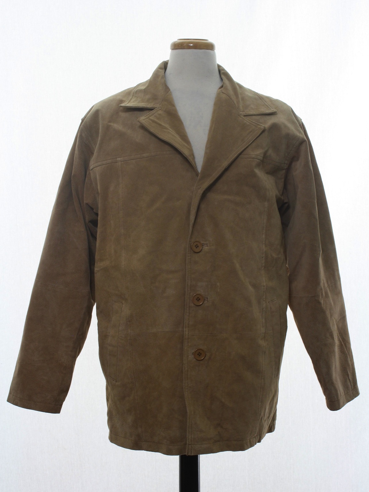 Seventies Vintage Leather Jacket: 70s Style -Vintage- Mens tan brown ...