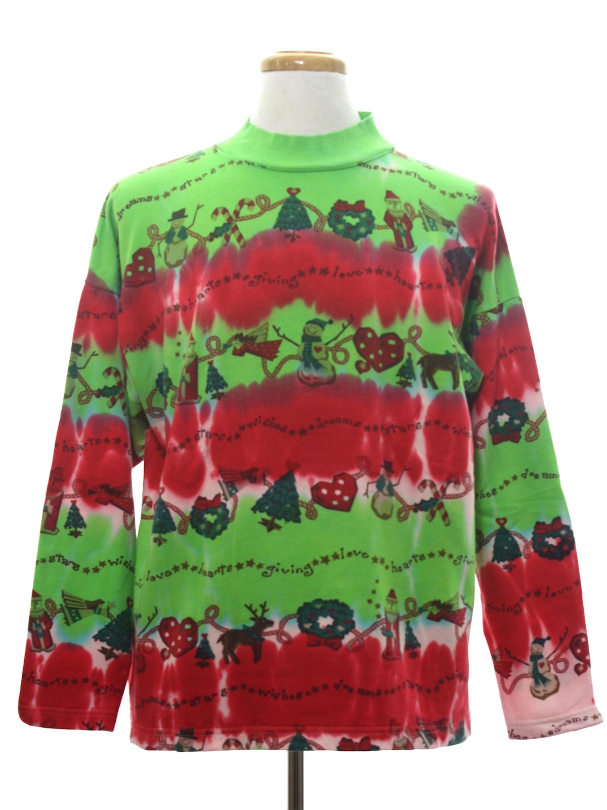 tie dye christmas sweater
