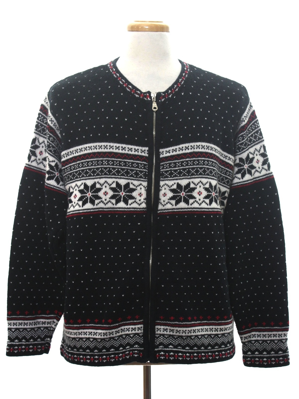 Snowflake Ugly Christmas Sweater: -Parisian- Unisex black background ...