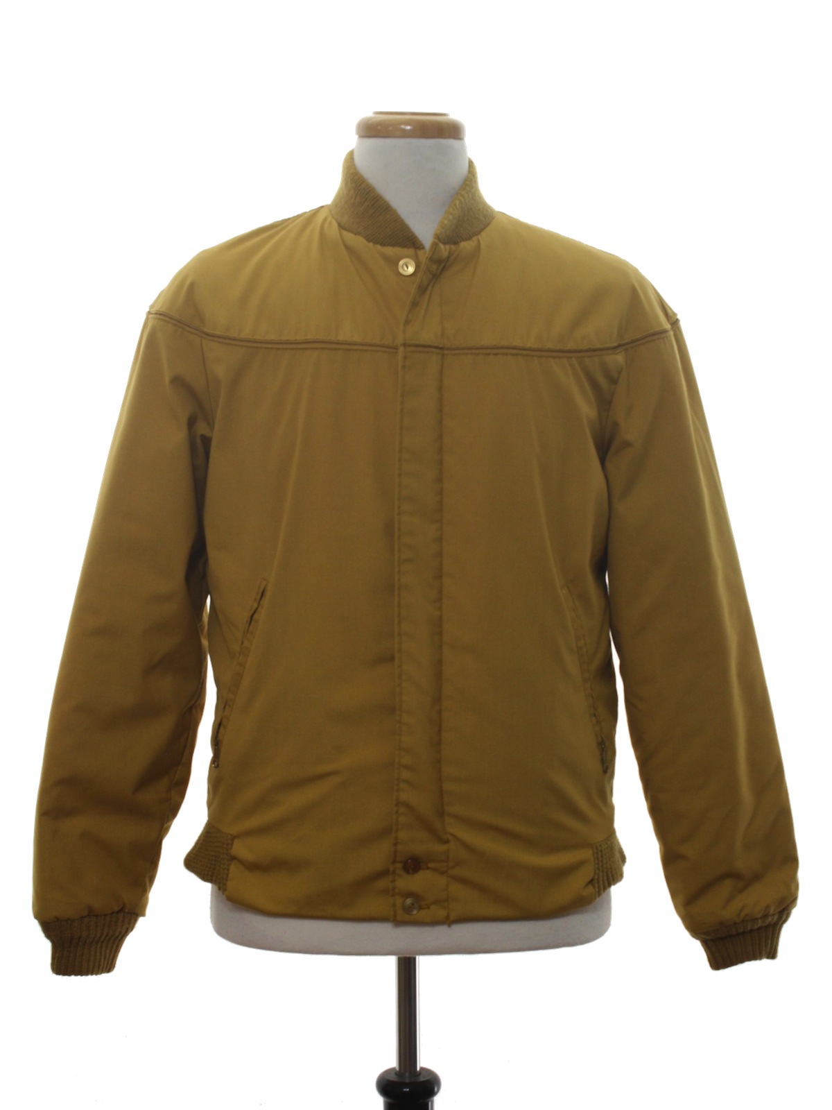Retro 60s Jacket (Towncraft) : 60s -Towncraft- Mens ochre cotton polyester poplin casual