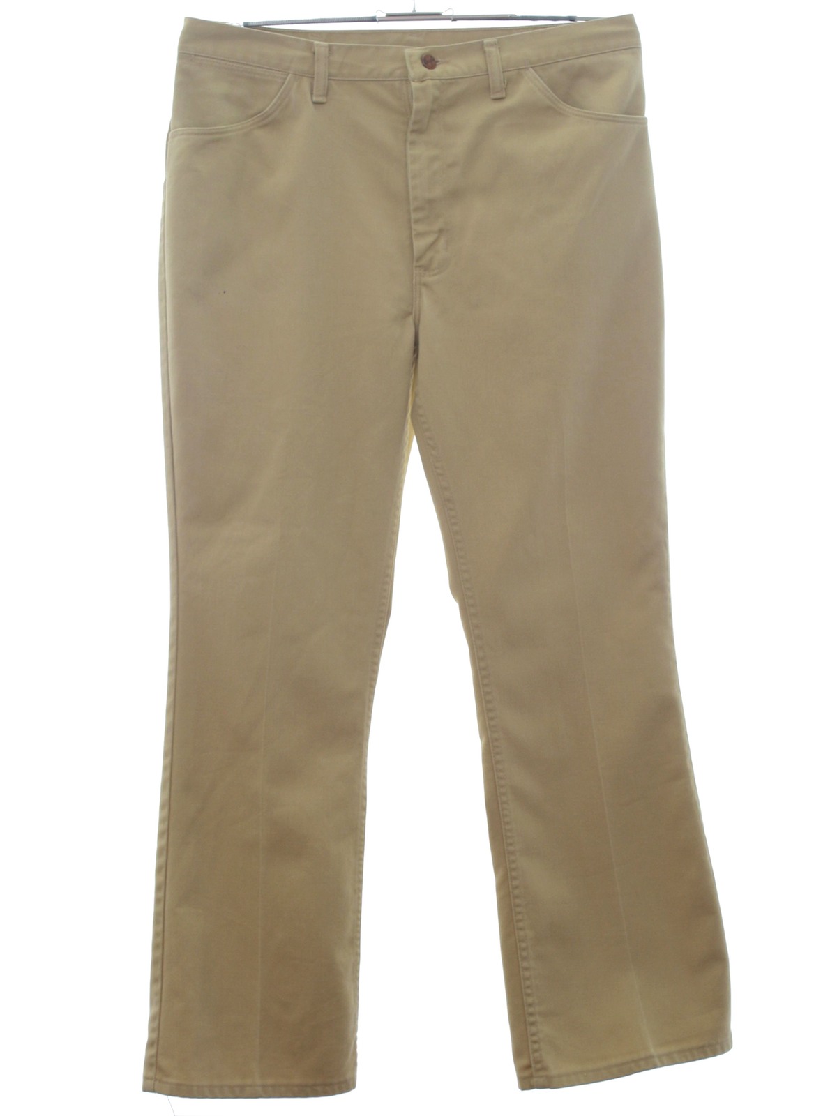 70s Retro Flared Pants / Flares: 70S -Wrangler- Mens light tan cotton ...