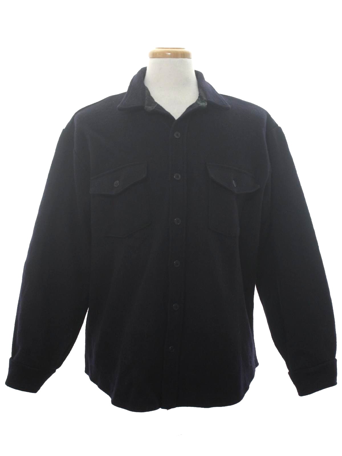 Retro 80's Jacket: 80s -Codet- Mens dark navy blue wool blend CPO ...