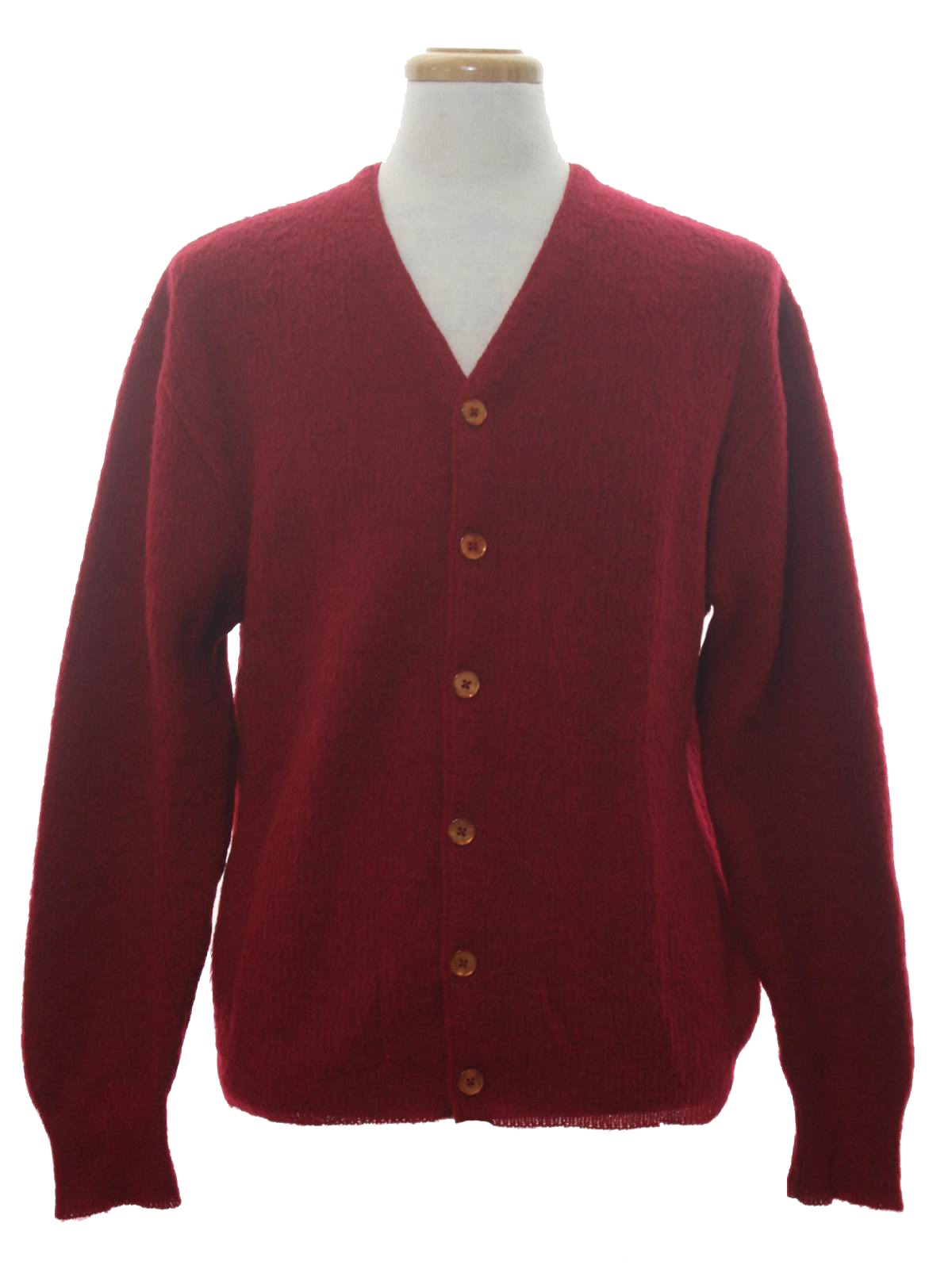 1960s Towncraft Caridgan Sweater: 60s -Towncraft- Mens lipstick red ...