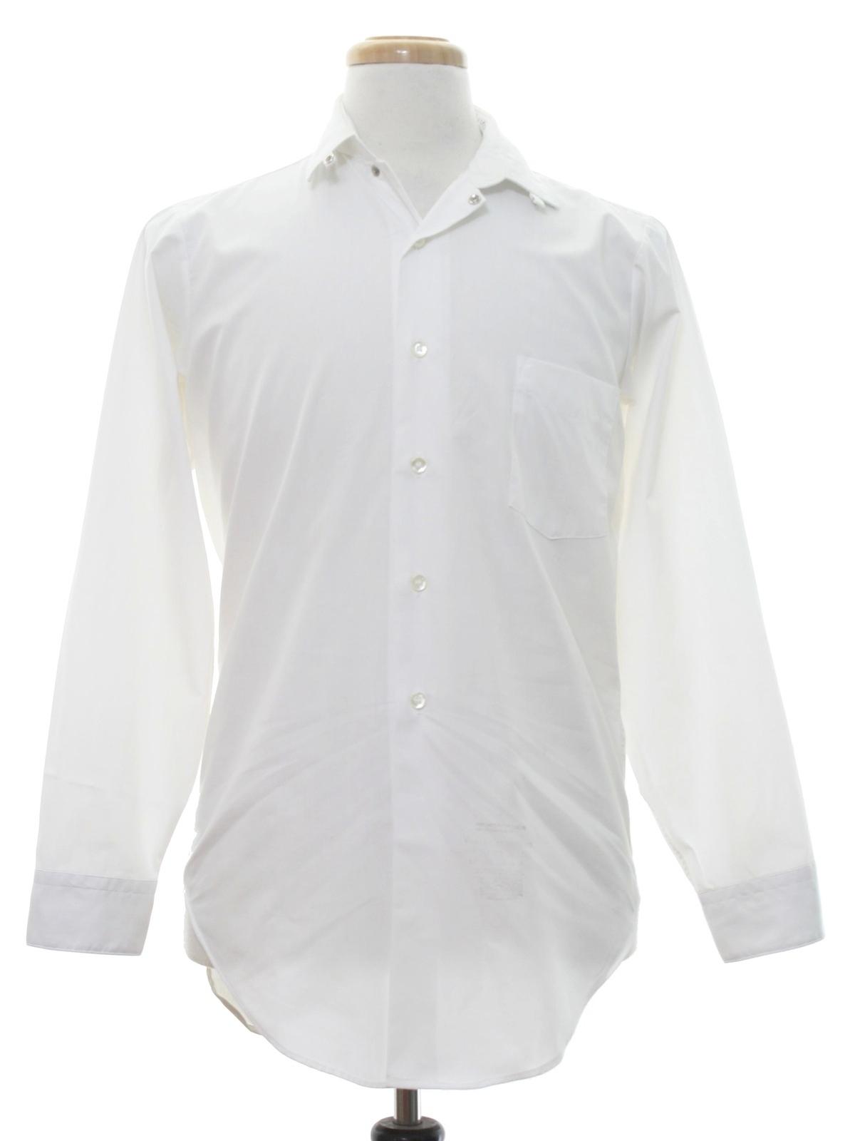 Retro 60's Shirt: Early 60s -Manhattan V Matic Collar- Mens white ...