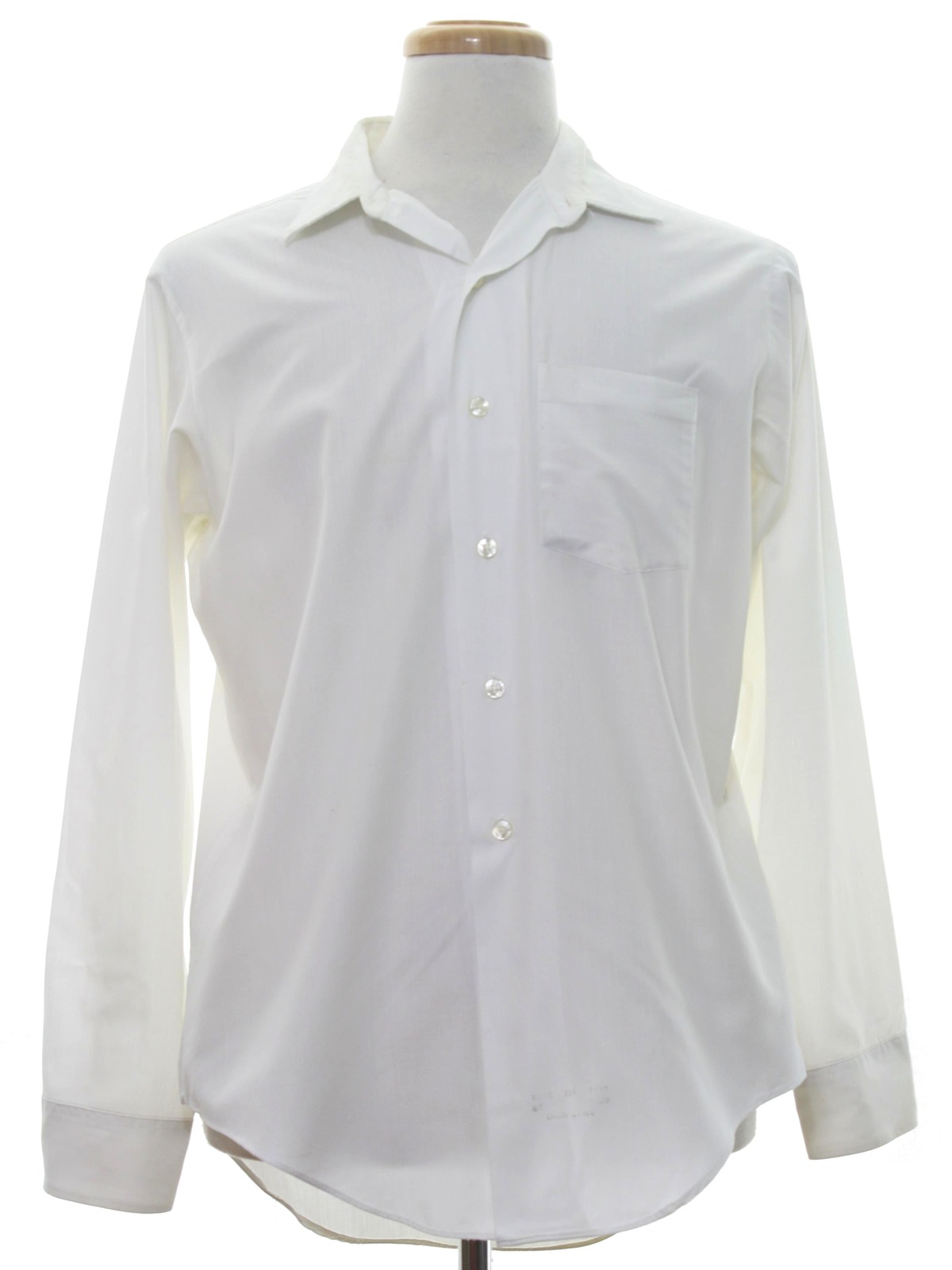 1960's Retro Shirt: Early 60s -Towncraft Penn Prest Tapered- Mens white ...