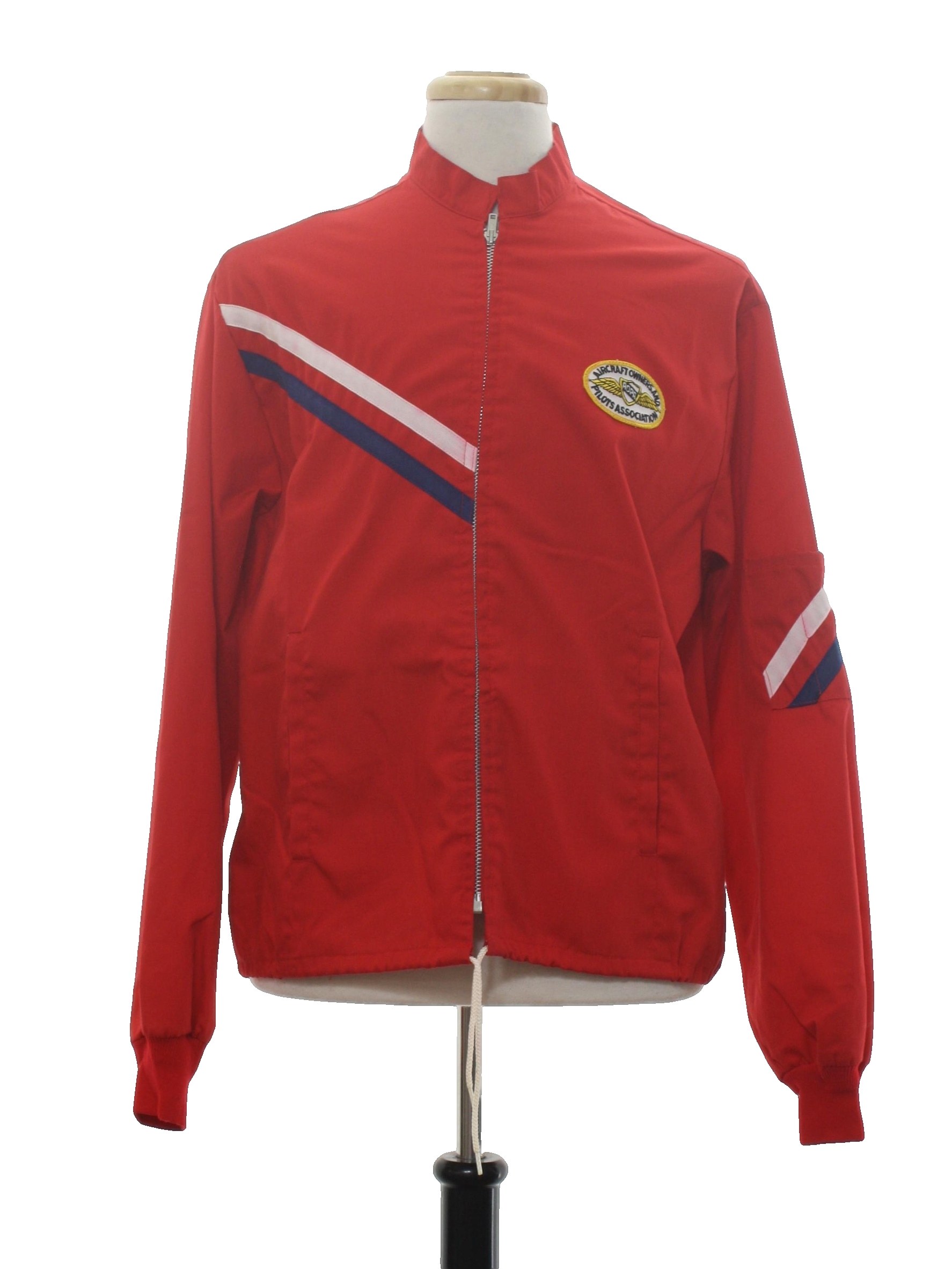 60's Vintage Jacket: 60s -Flight Apparel- Mens red cotton polyester ...
