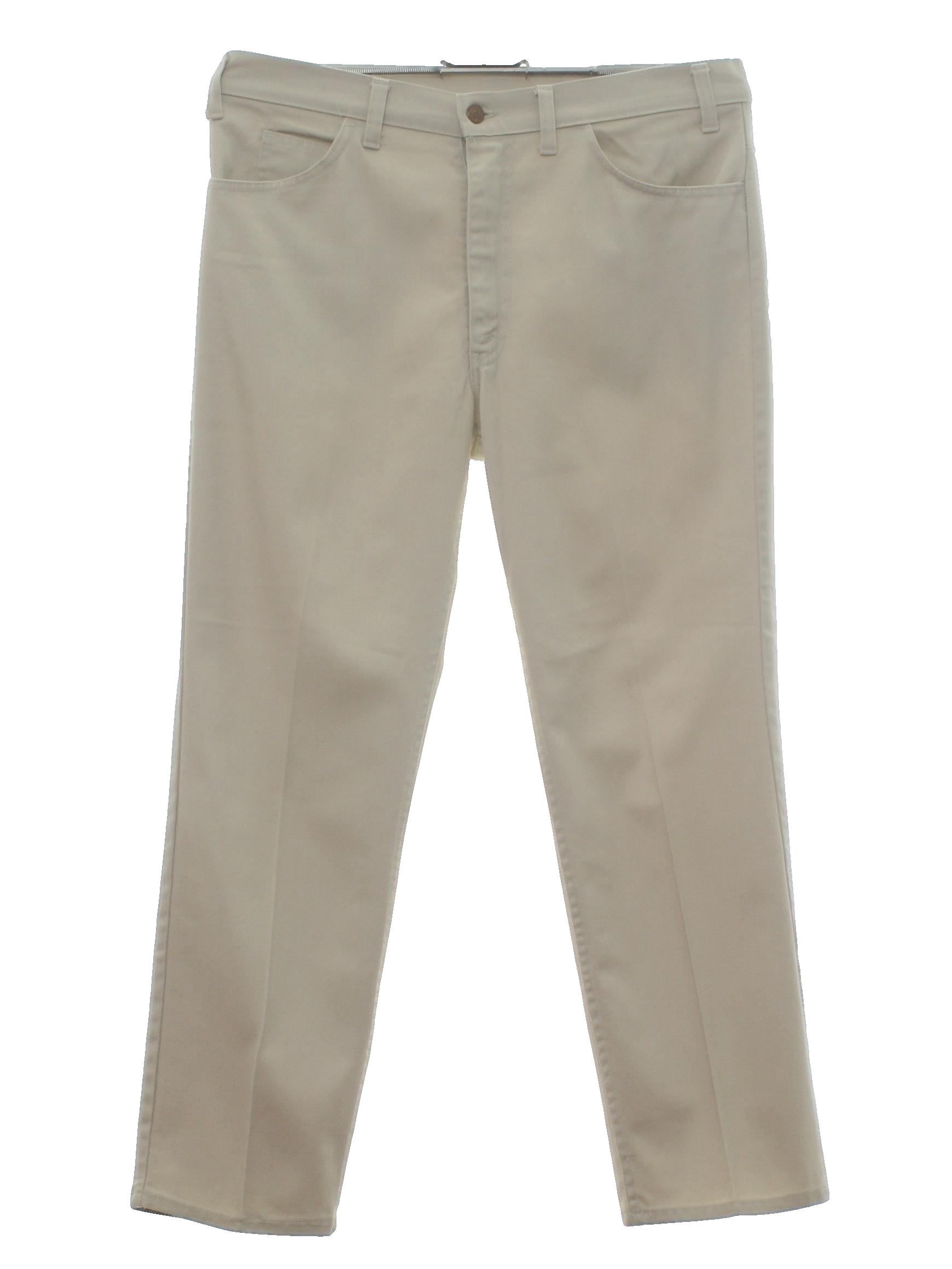 1960s Vintage Pants: 60s -Levis Sta Prest- Mens cream cotton polyester ...