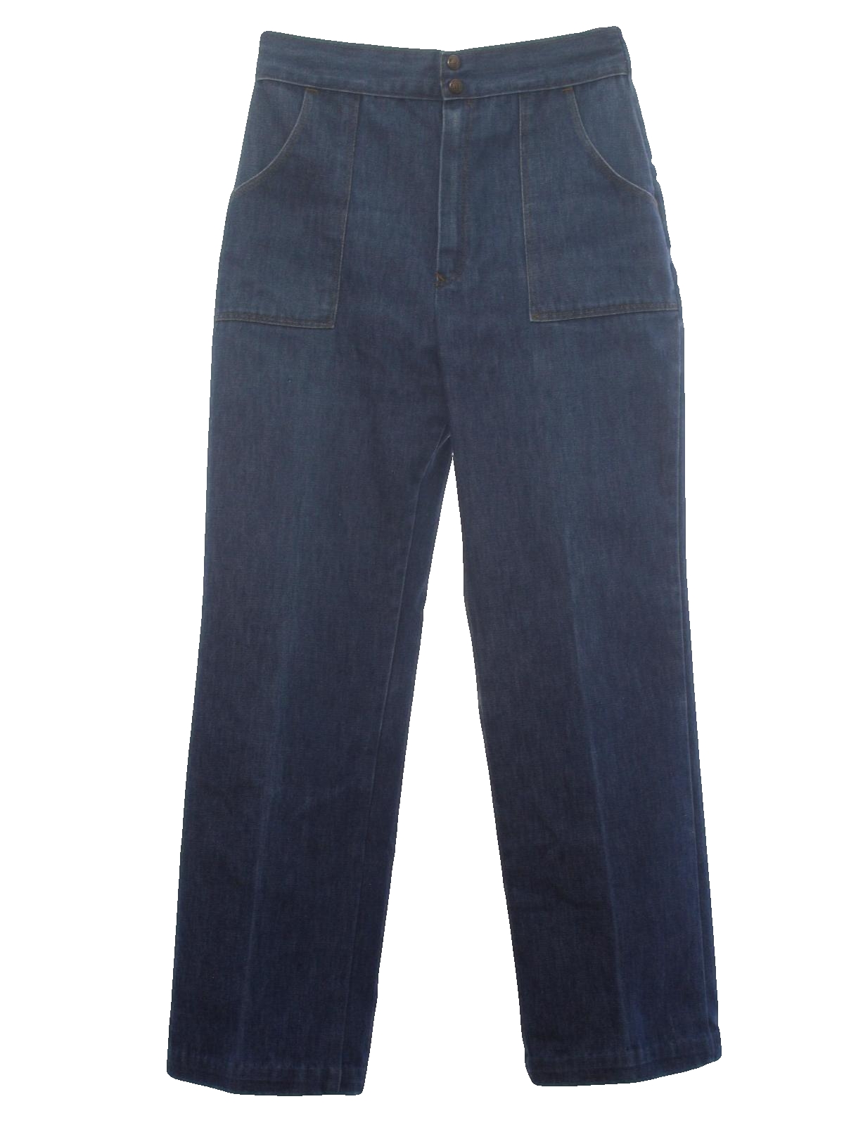 70's Sears Pants: 70s -Sears- Womens blue cotton and polyester denim ...