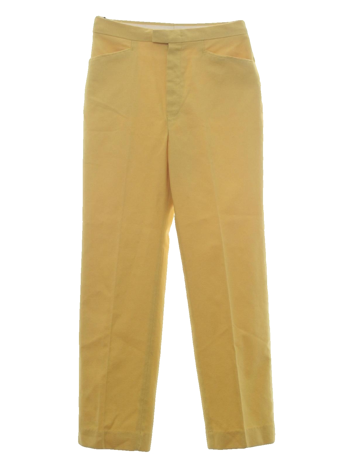 Vintage 60s Pants: 60s -Levis- Womens light harvest gold cotton blend ...