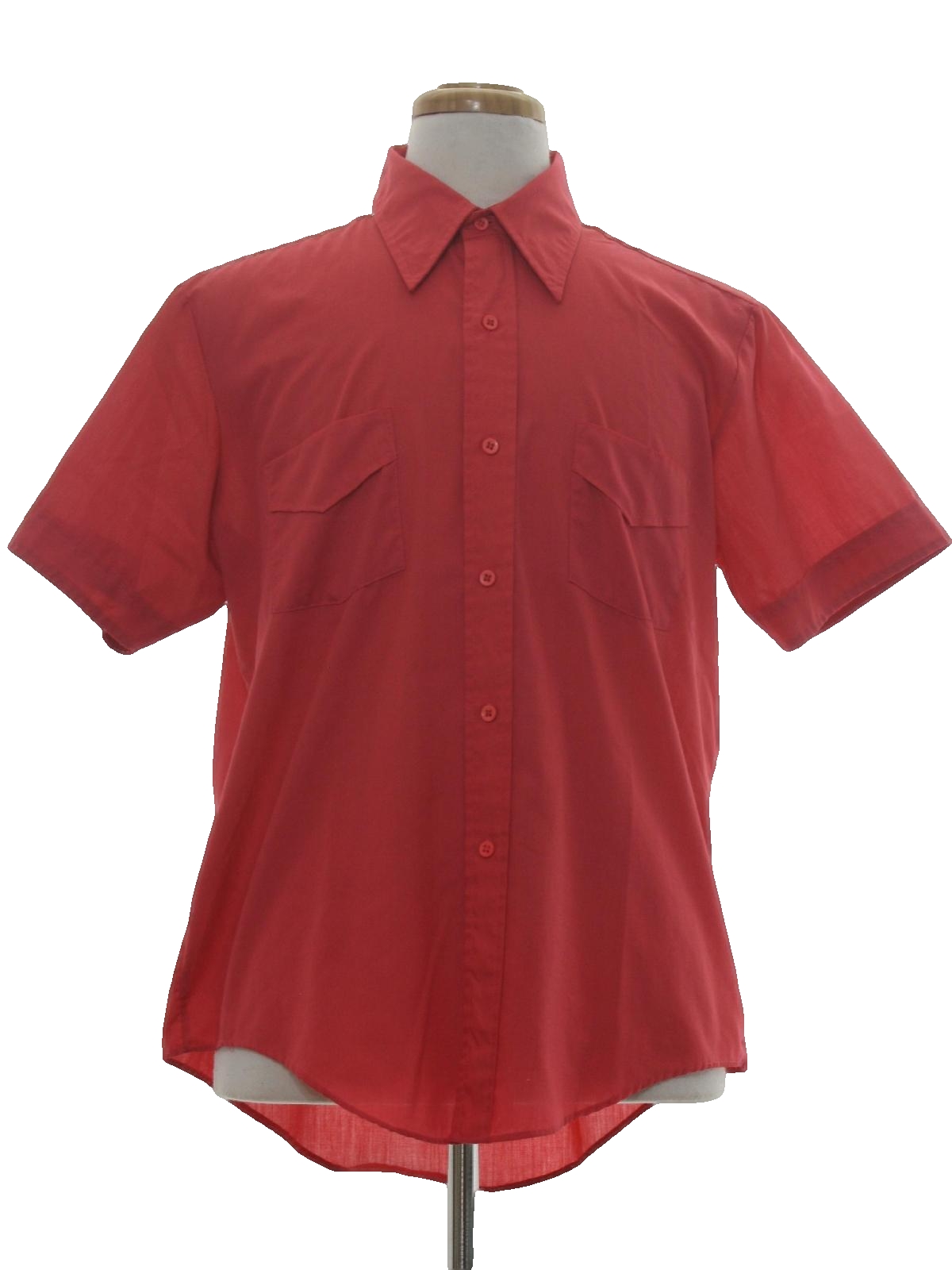 80's Vintage Shirt: 80s -Masterbuilt- Mens coral background, blended ...