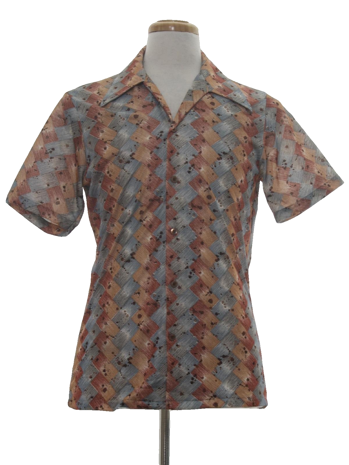 Retro 1970's Print Disco Shirt (JCPenney) : 70s -JCPenney- Mens silky ...