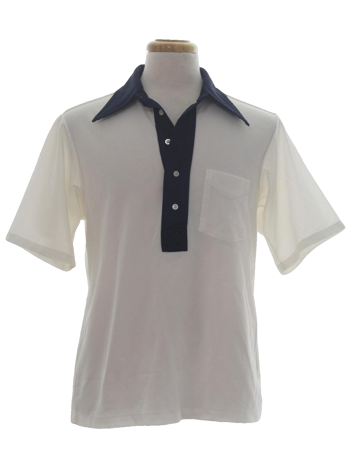 Retro 1970's Shirt (Enro) : 70s -Enro- Mens white background polyester ...