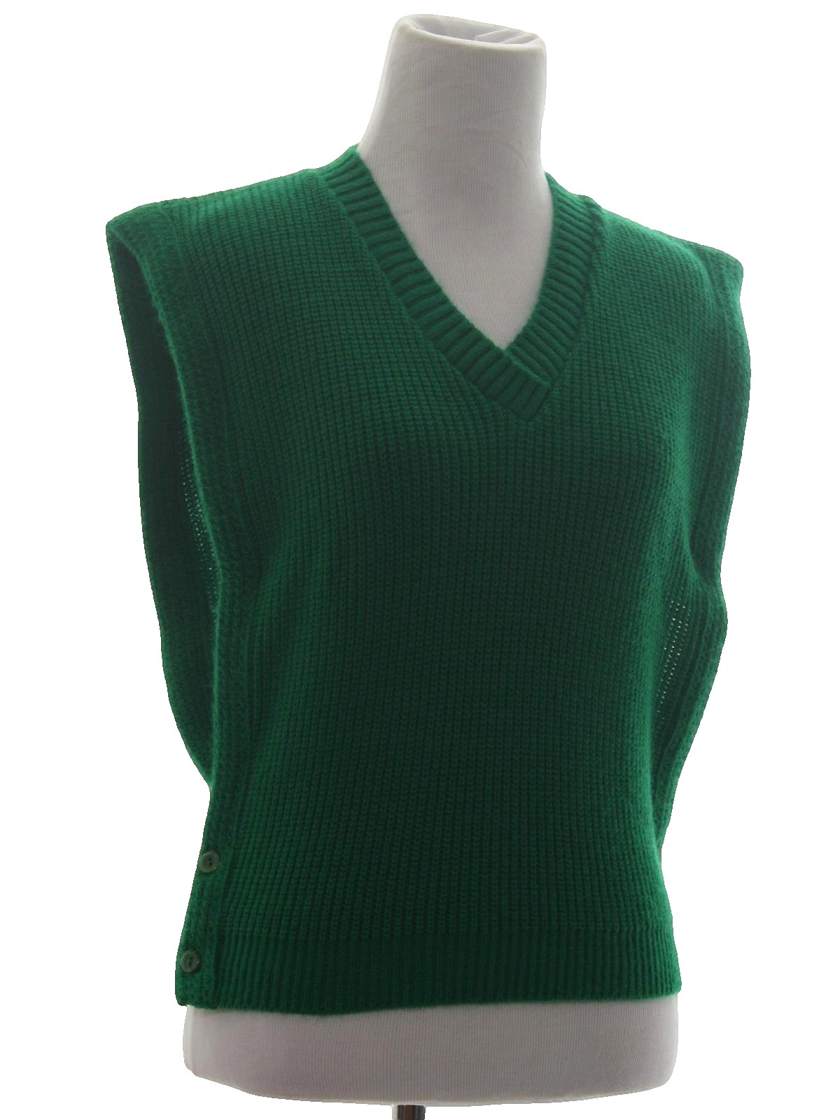 80s Retro Sweater: 80s -Hunters Glen- Womens grass green acrylic open ...