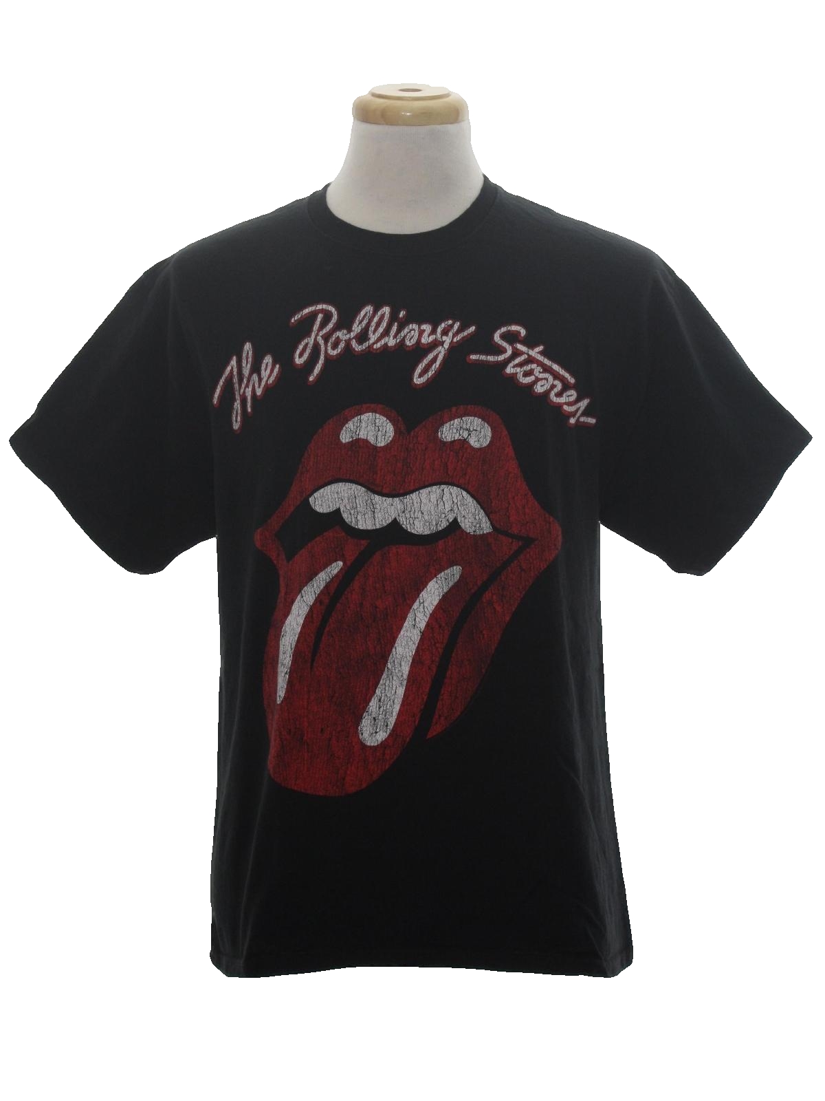 T Shirt: 90s -The Rolling Stones- Unisex black background cotton short ...
