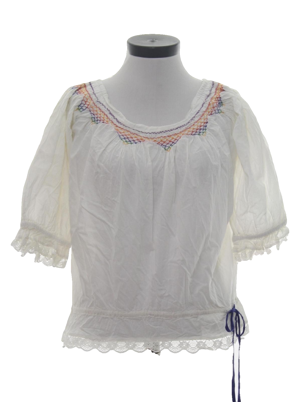 Vintage Plenty 80's Hippie Shirt: 80s -Plenty- Womens white light ...