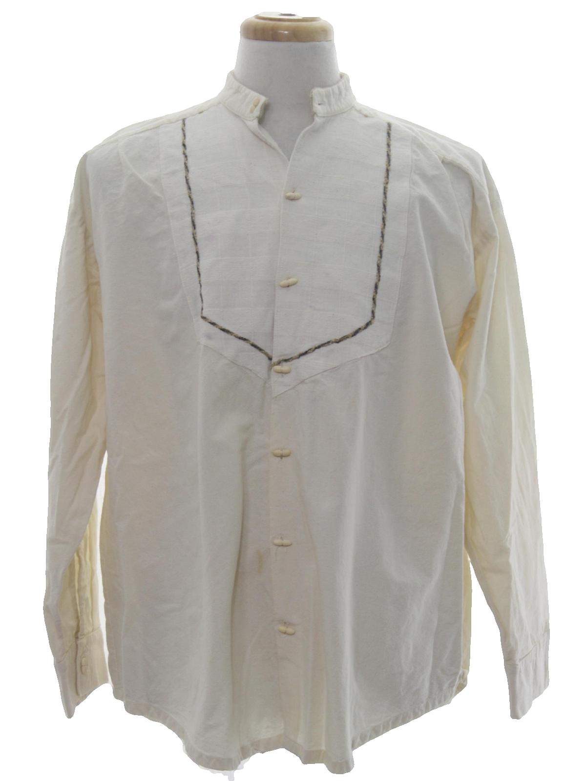 Galion 80's Vintage Hippie Shirt: 80s -Galion- Mens natural white ...