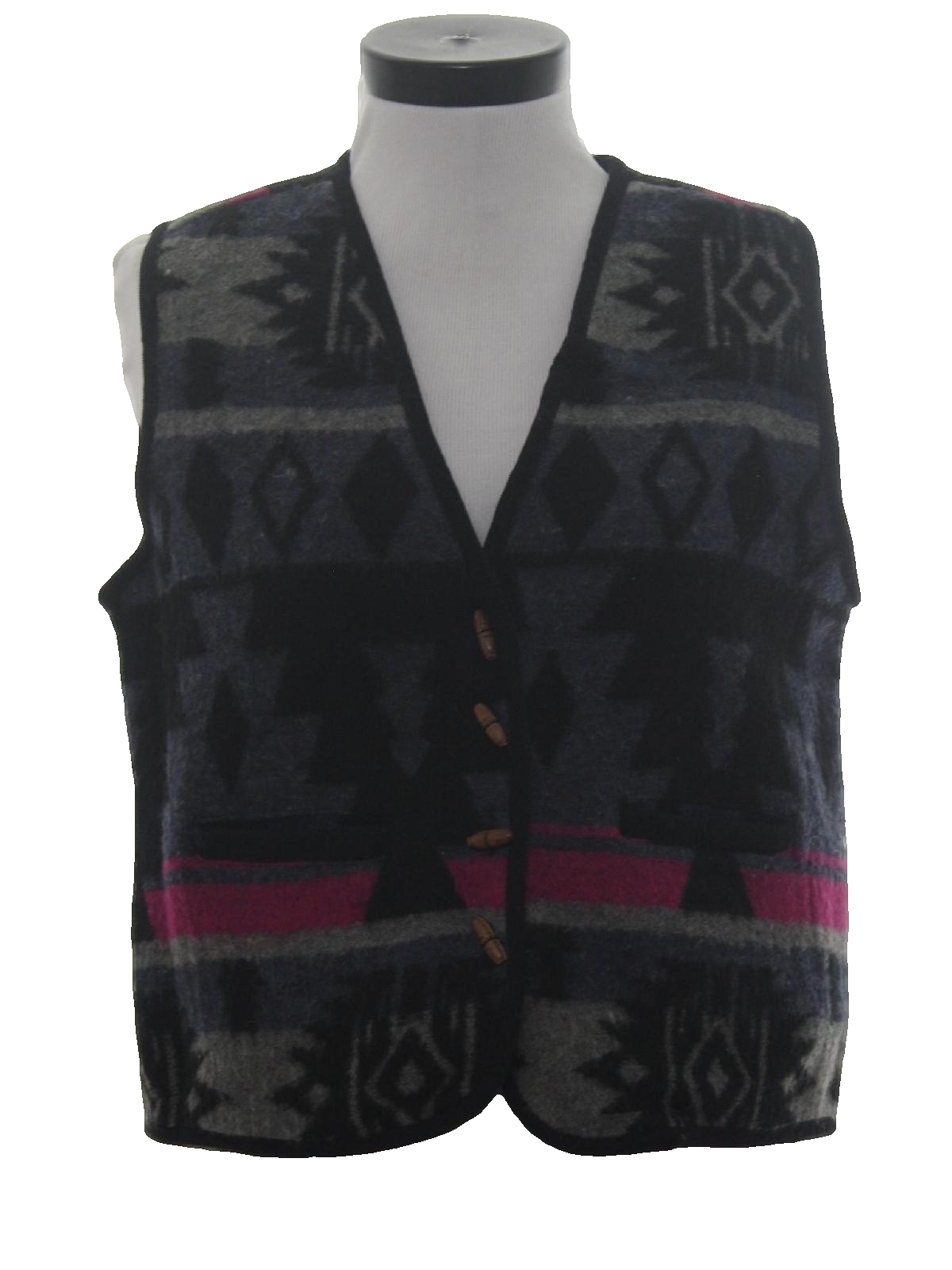 Vintage At Last Eighties Vest: Late 80s or Early 90s -At Last- Womens ...