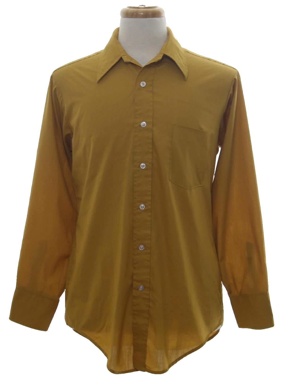 1970's Vintage Van Heusen Shirt: 70s -Van Heusen- Mens harvest gold ...