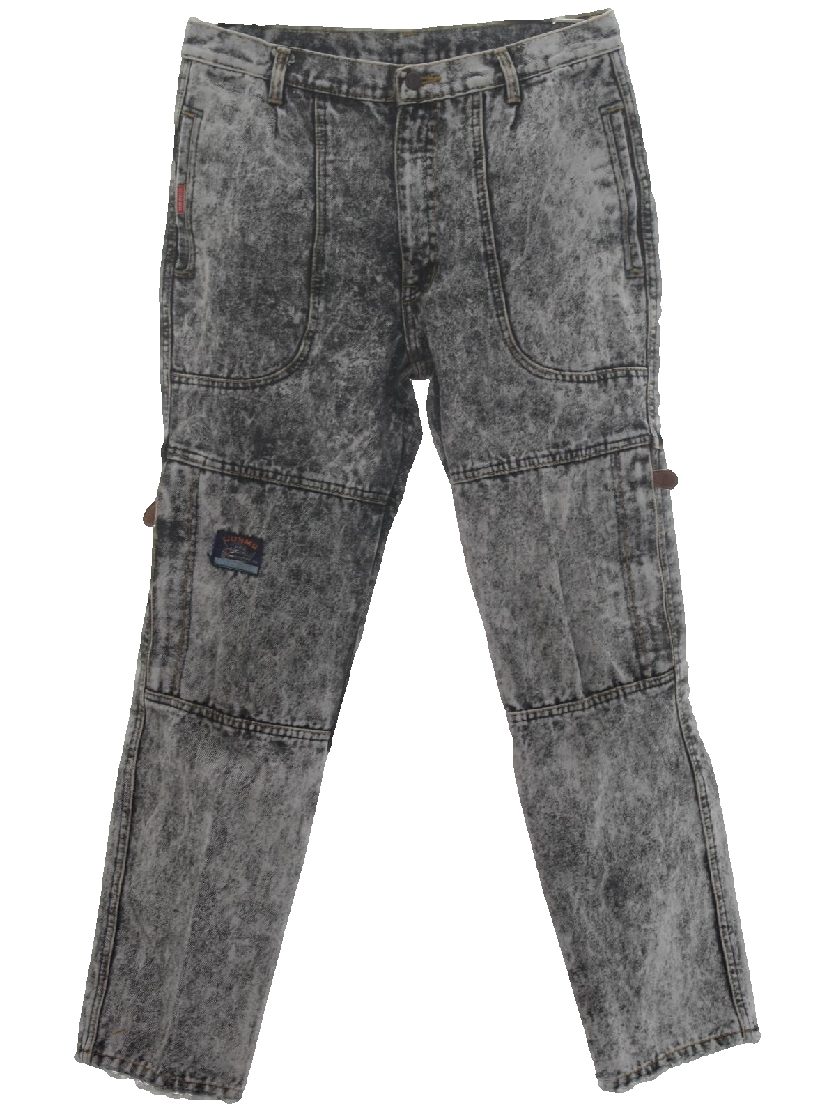90's Vintage Pants: 90s -Cosmo- Mens black background acid washed ...