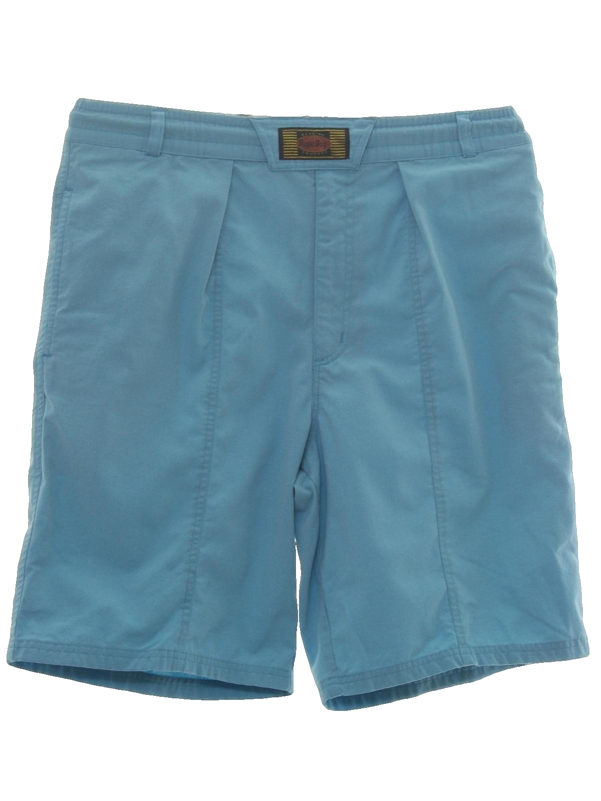 Vintage 1990's Shorts: 90s -Bugle Boy- Mens aqua blue background cotton ...