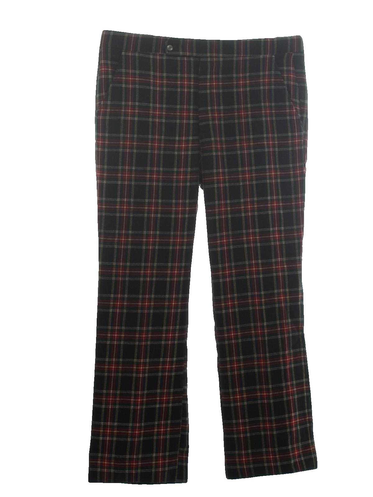 red black and white plaid pants