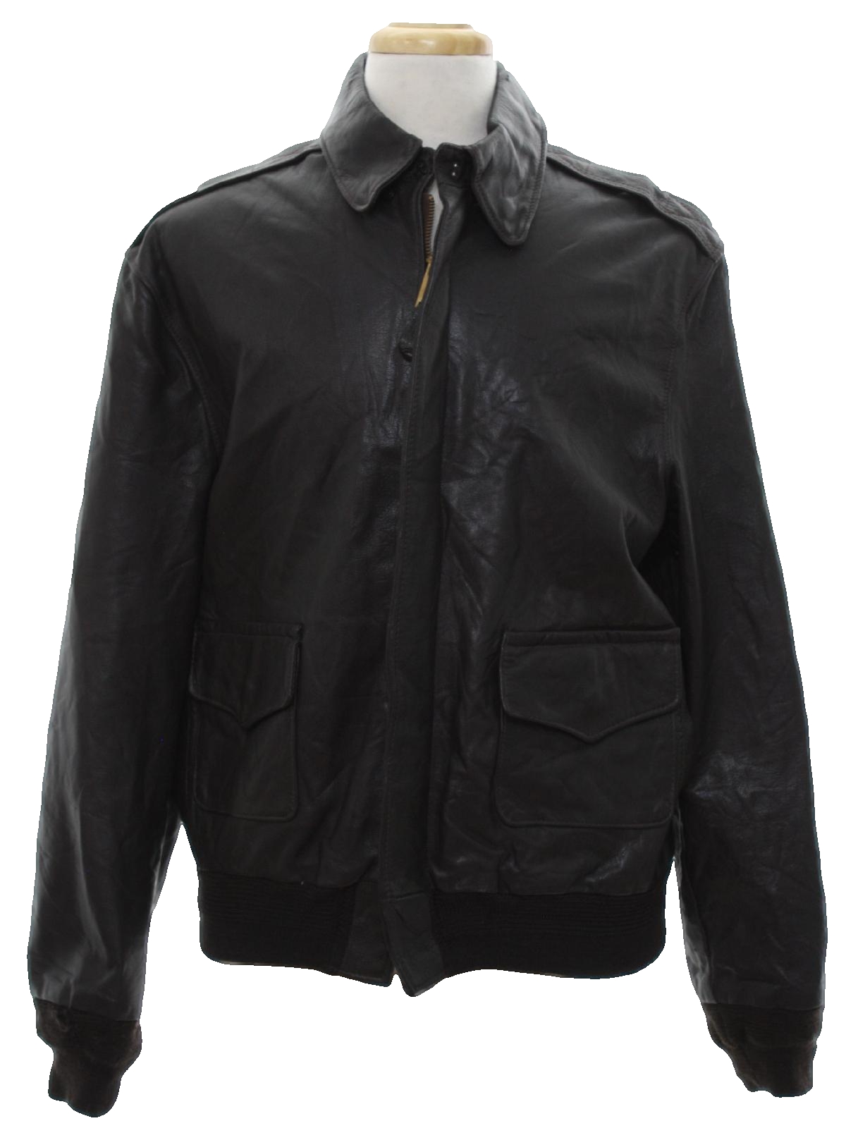 Vintage Sportys Pilot Shop 80's Leather Jacket: 80s -Sportys Pilot Shop ...