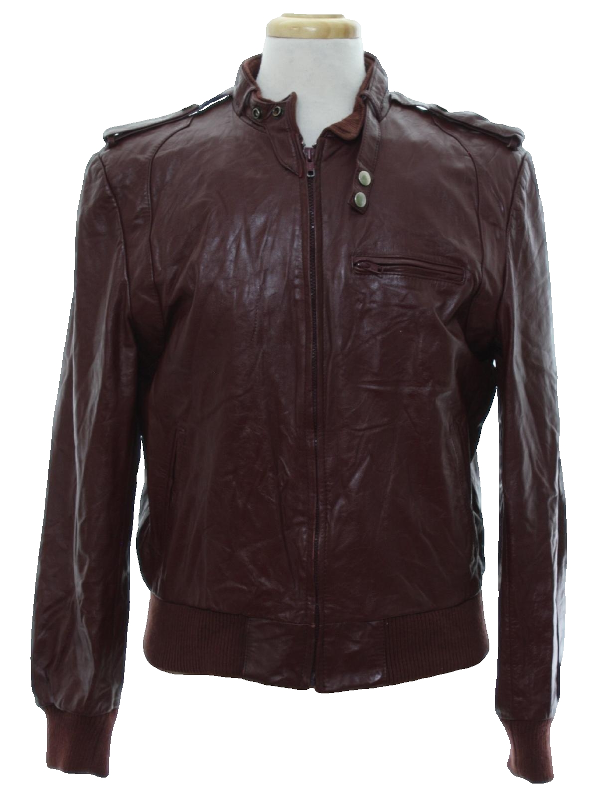 Details about   Men's PLAYER Brown 80's Retro Style PUFFER CHEST Lambskin Leather Jacket 4757 