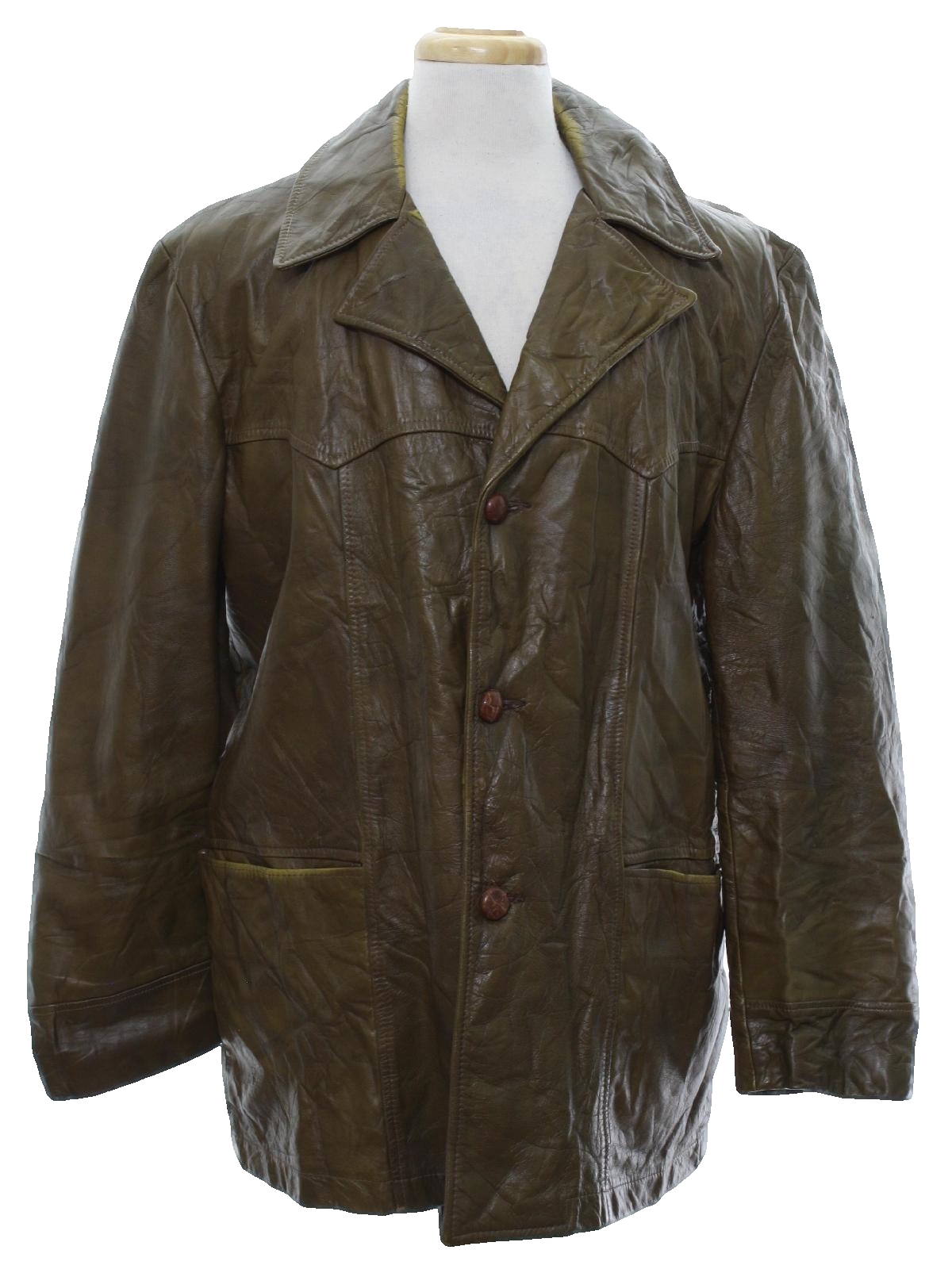 1970's Leather Jacket (Puritan): 70s -Puritan- Mens distressed dusty ...