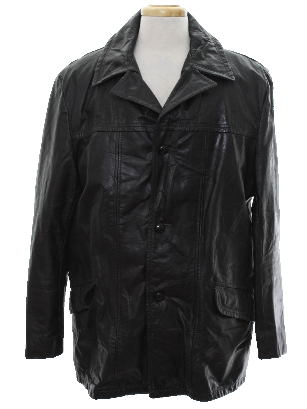 Retro 1970's Leather Jacket (Genuine Leather) : 70s -Genuine Leather ...