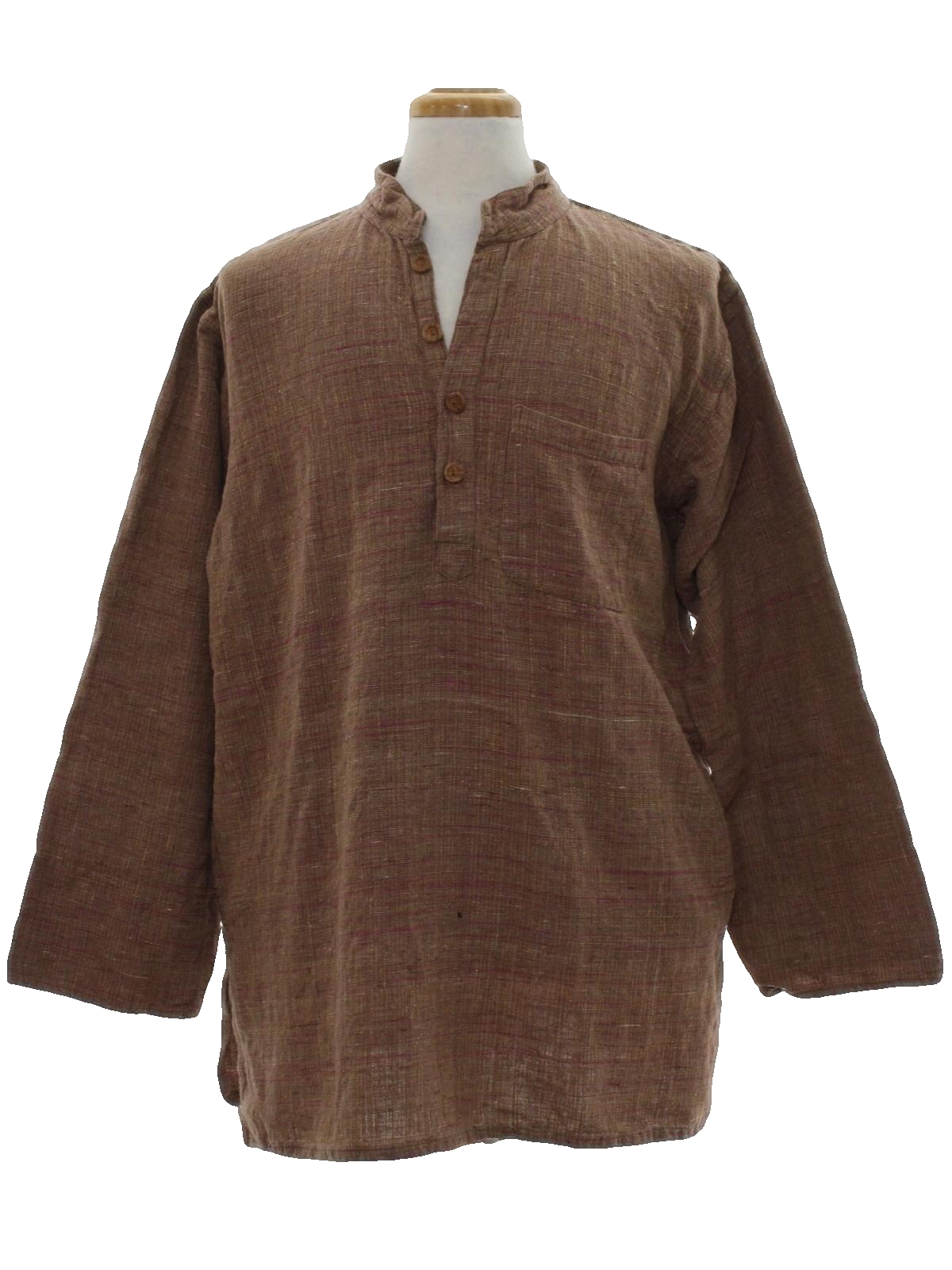 80s Vintage Himalaya Hippie Shirt: 80s -Himalaya- Mens brown background ...