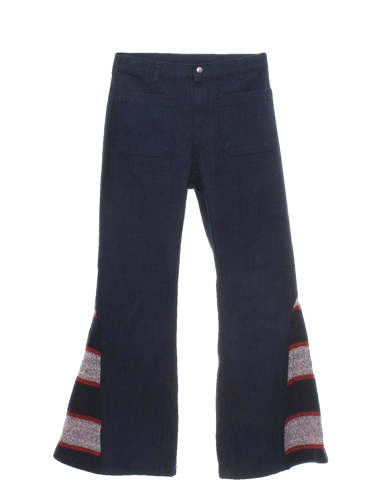 70s Retro Bellbottom Pants: 70s style -Seafarer- Mens dark blue cotton ...